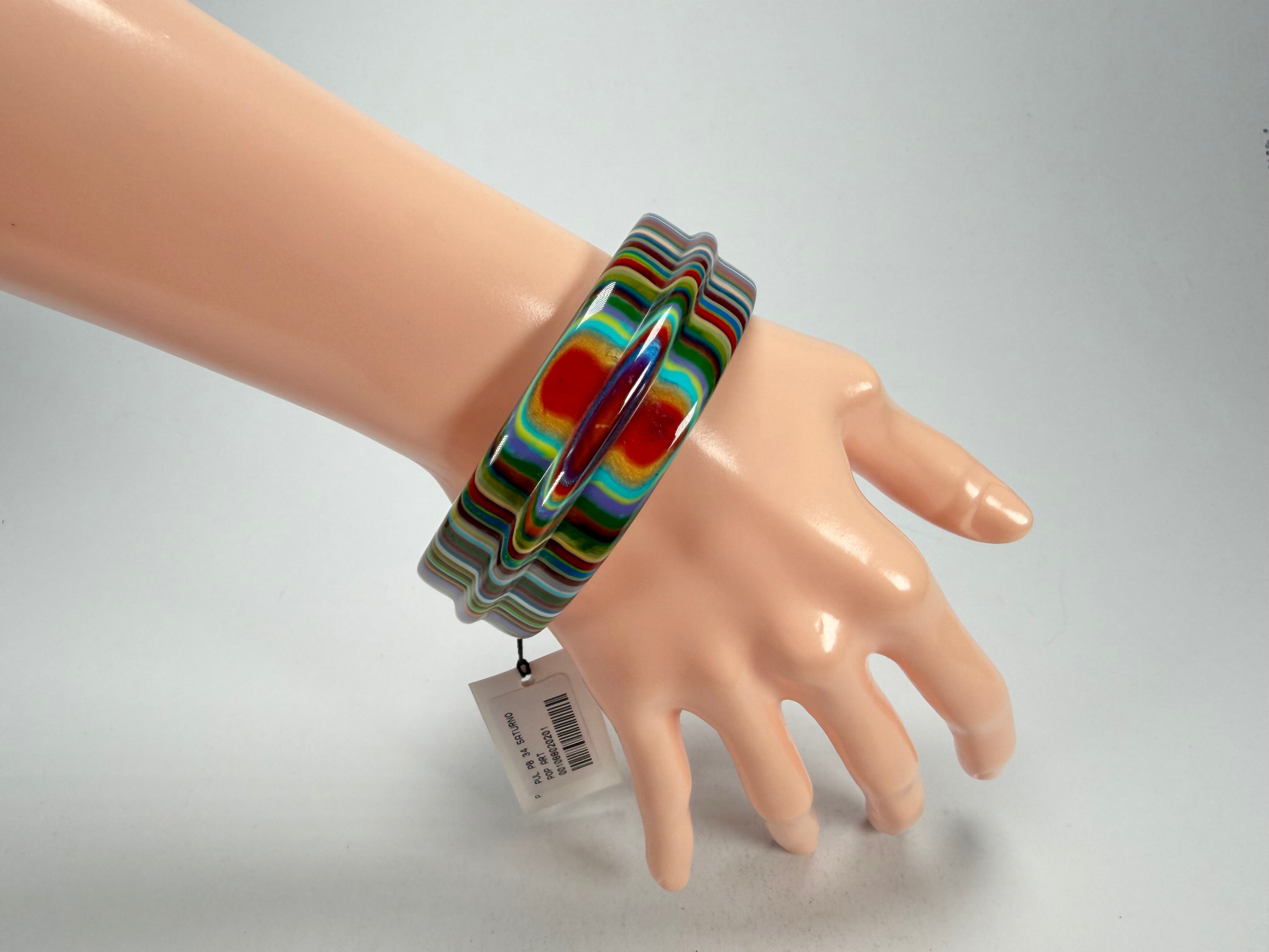 Sobral - Pop Art "PB 34 Saturno" Solid Resin Bangle ( 001088 )