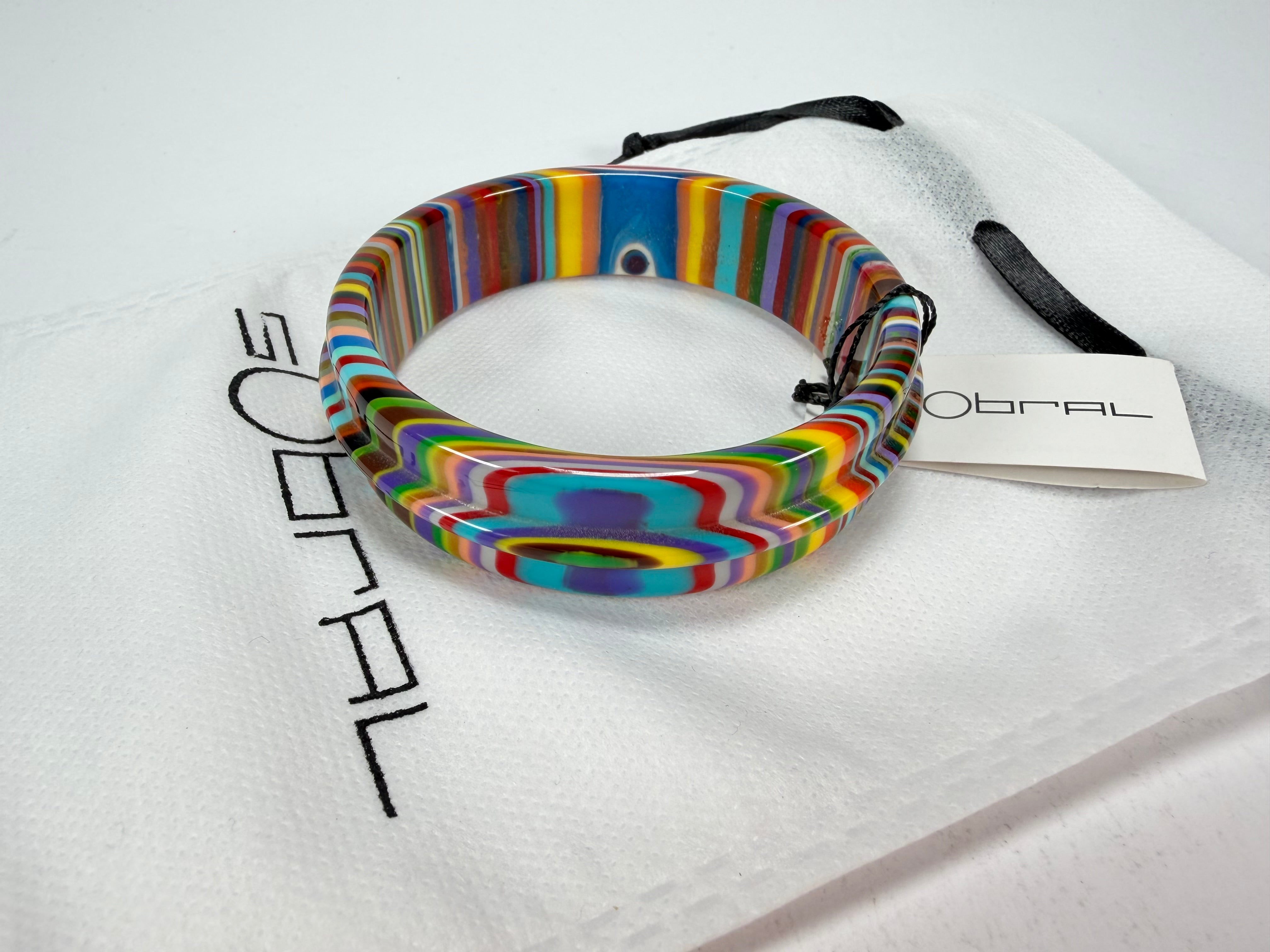 Sobral - Pop Art "PB 34 Saturno" Solid Resin Bangle ( 001088 )