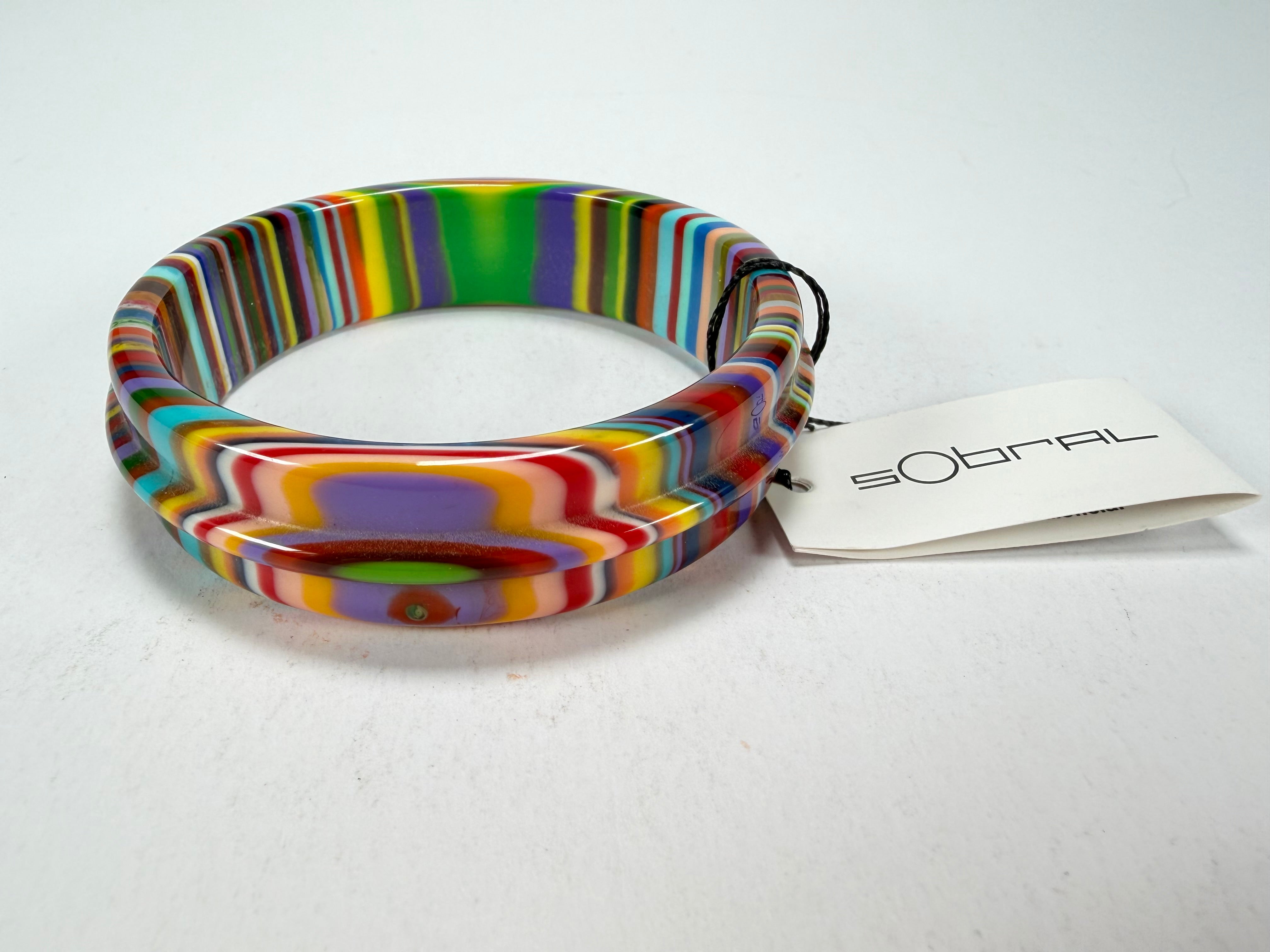 Sobral - Pop Art "PB 34 Saturno" Solid Resin Bangle ( 001088 )