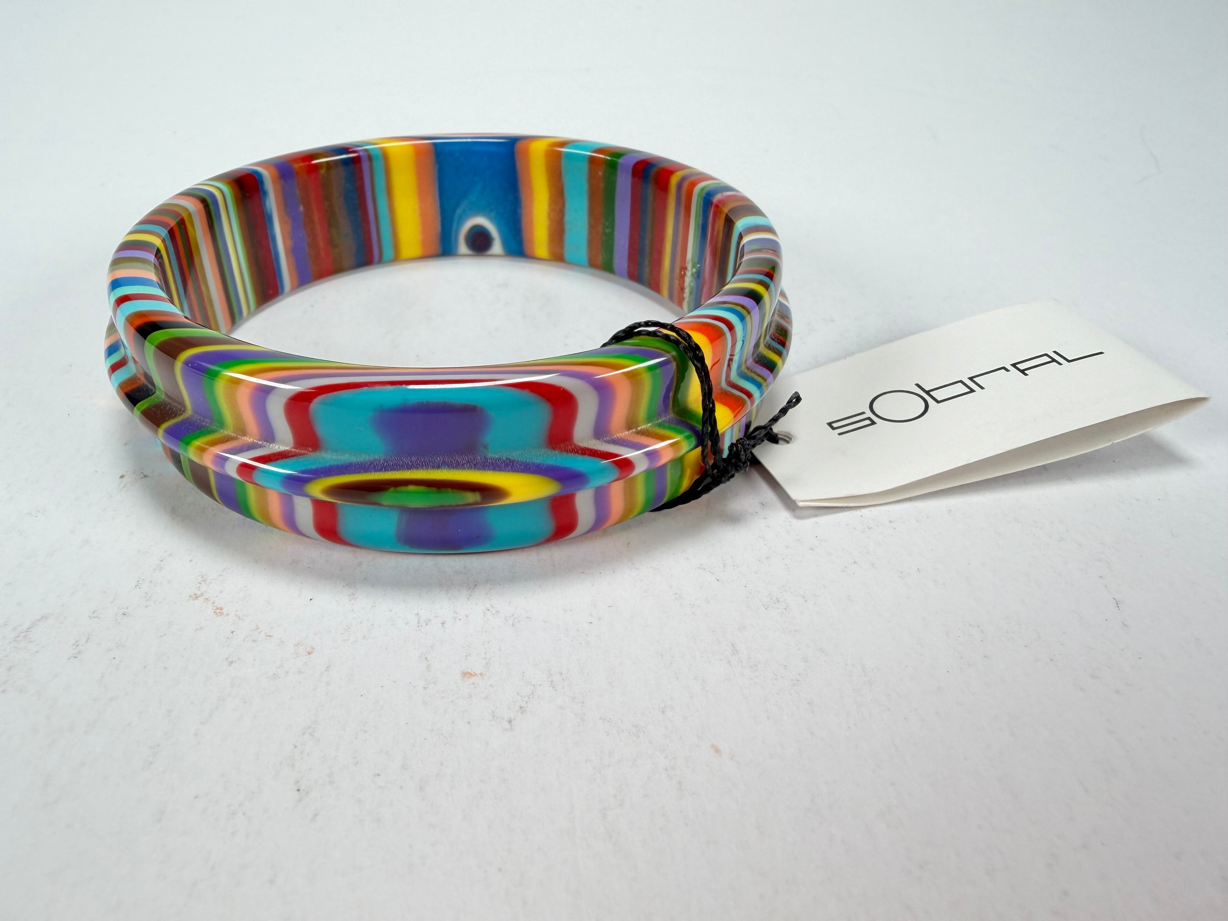 Sobral - Pop Art "PB 34 Saturno" Solid Resin Bangle ( 001088 )