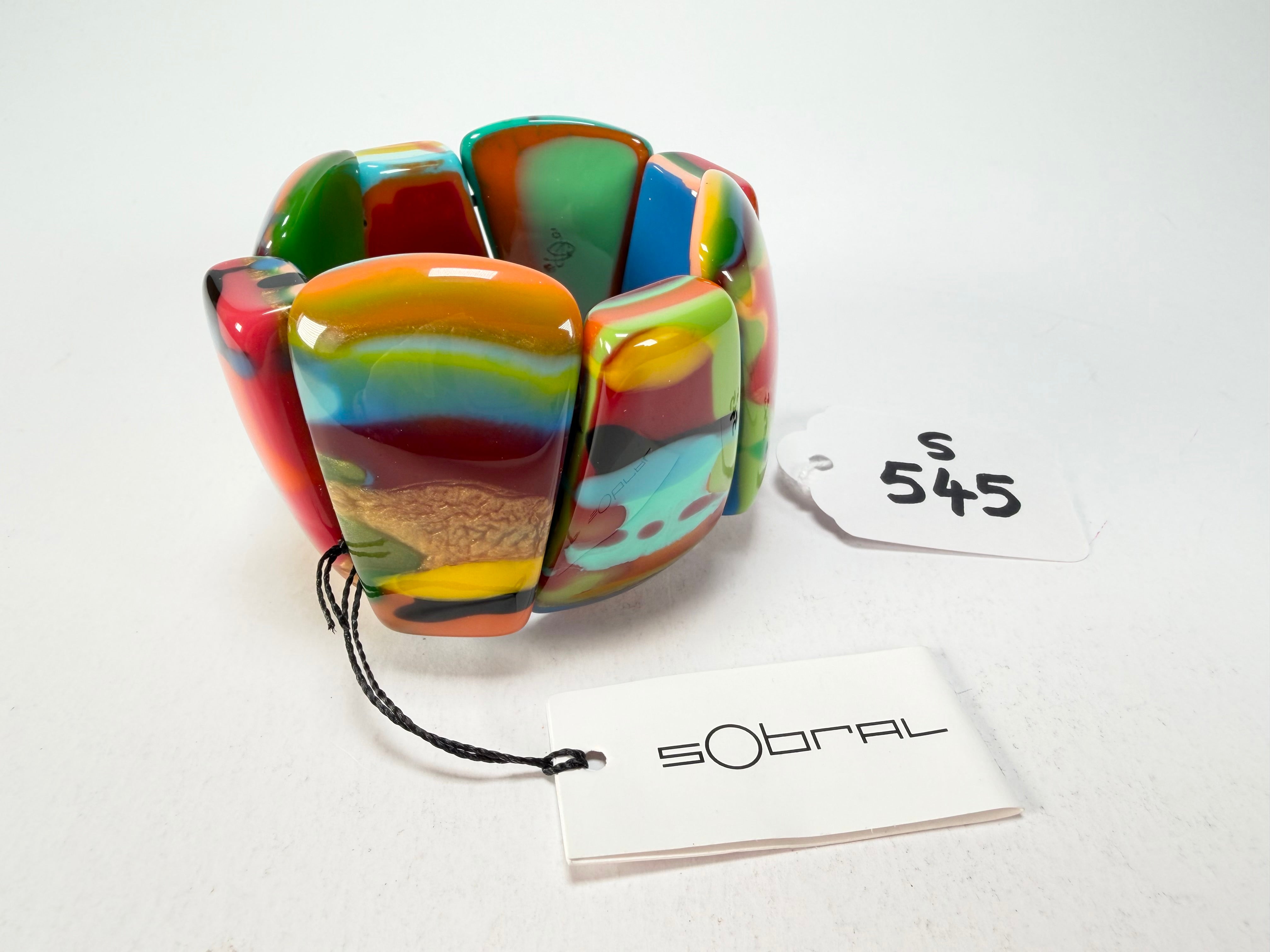 Sobral - Multi-Colour "Rimla" K Elasticated Resin Bracelet ( 004498 )