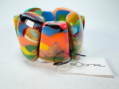 Sobral - Multi-Colour "Rimla" K Elasticated Resin Bracelet ( 004498 )
