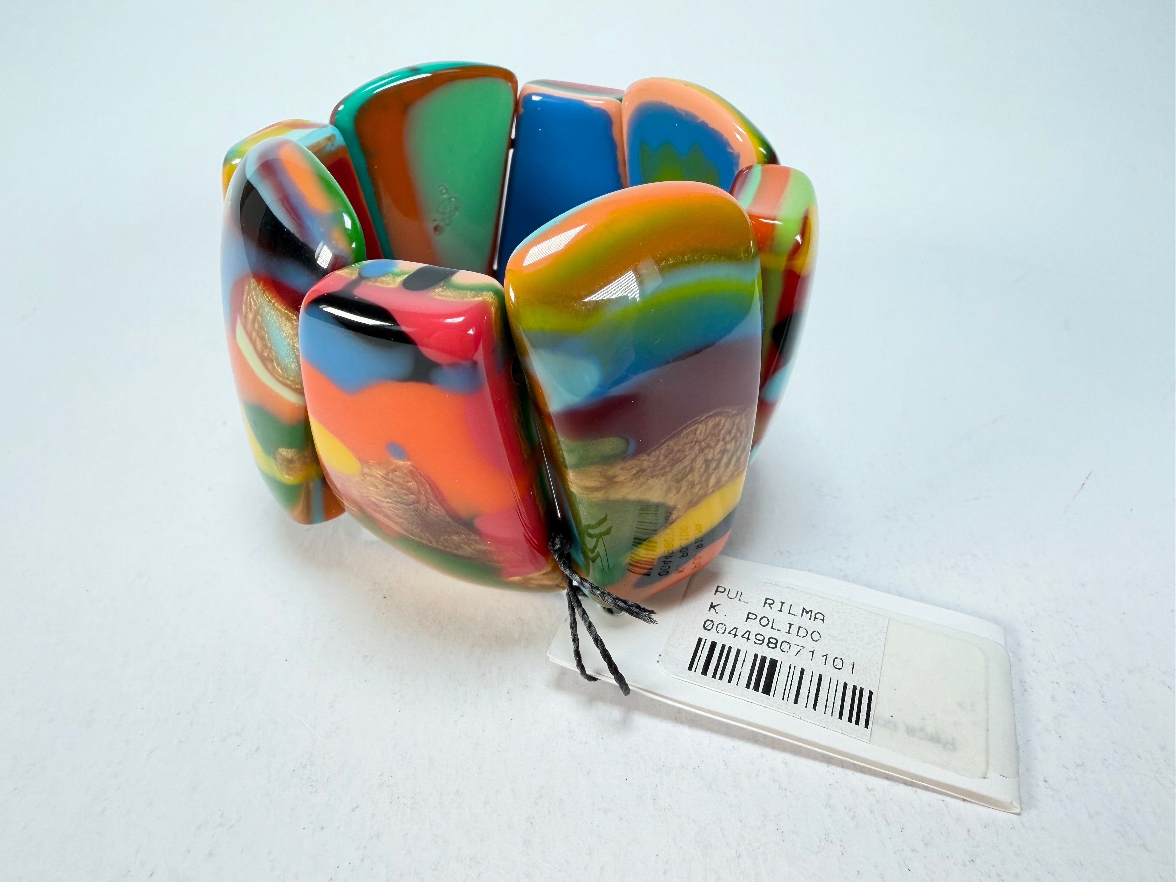 Sobral - Multi-Colour "Rimla" K Elasticated Resin Bracelet ( 004498 )