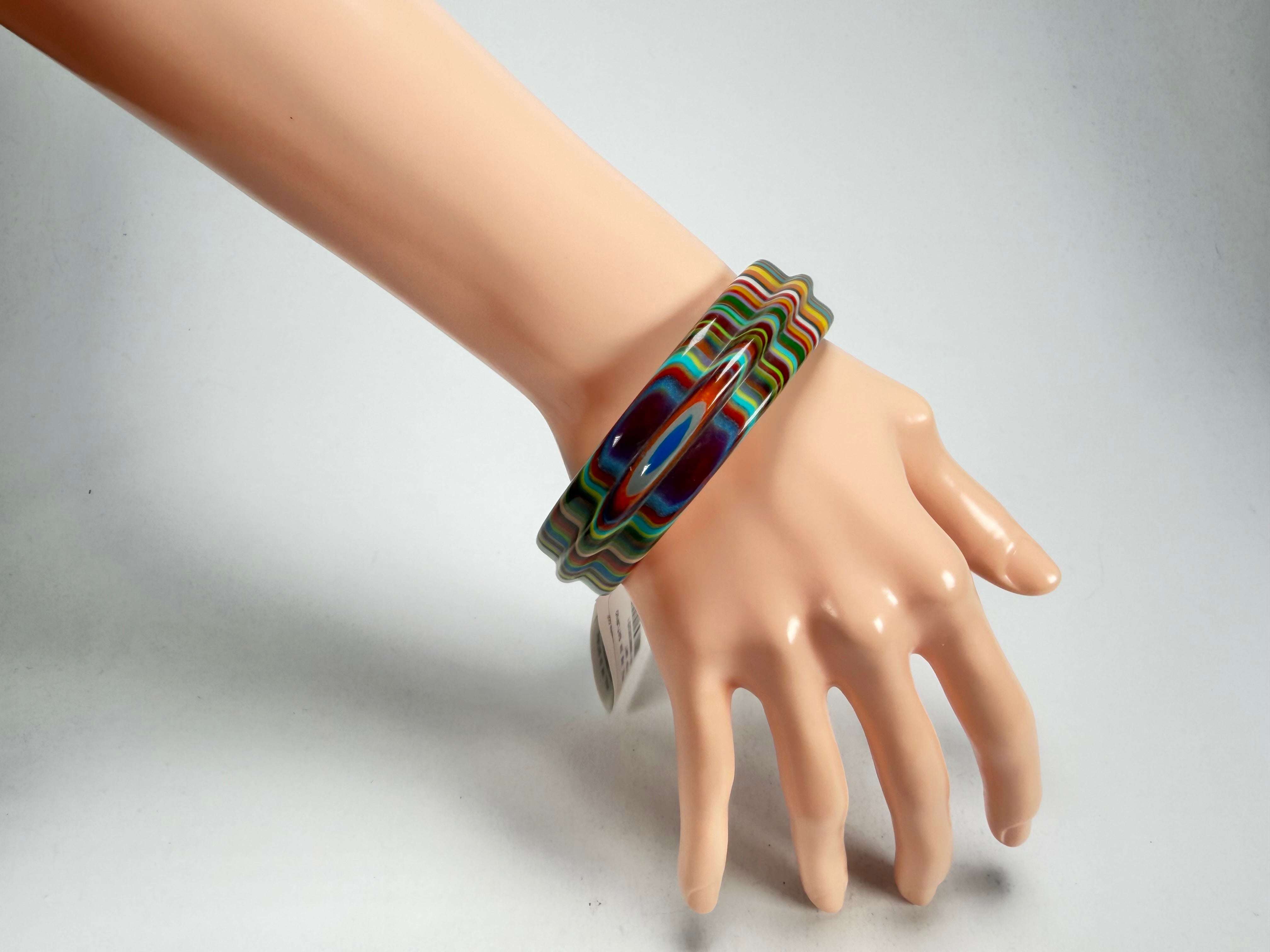 Sobral - Pop Art "PB 34 Saturno" Solid Resin Bangle ( 001088 )