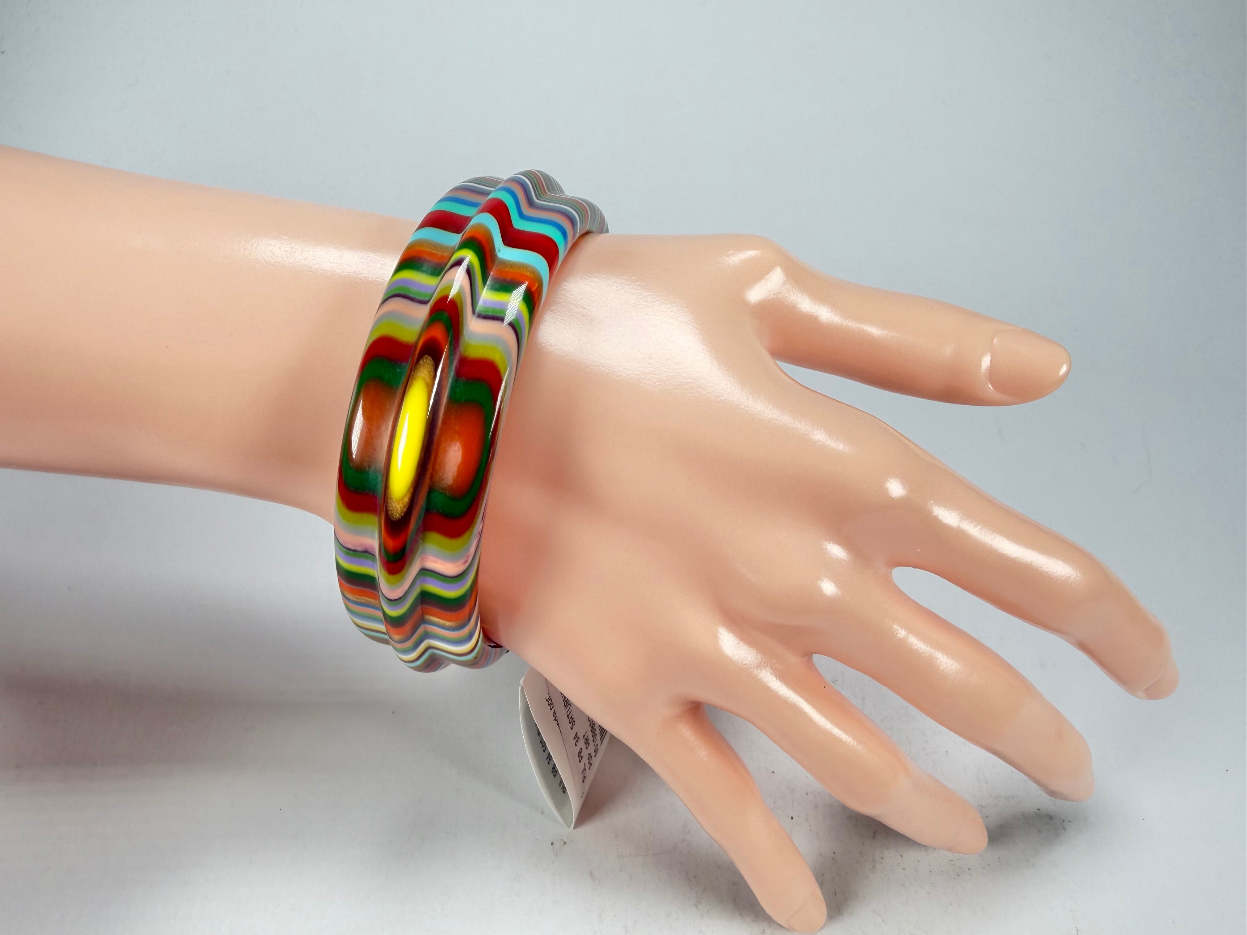 Sobral - Pop Art "PB 34 Saturno" Solid Resin Bangle ( 001088 )