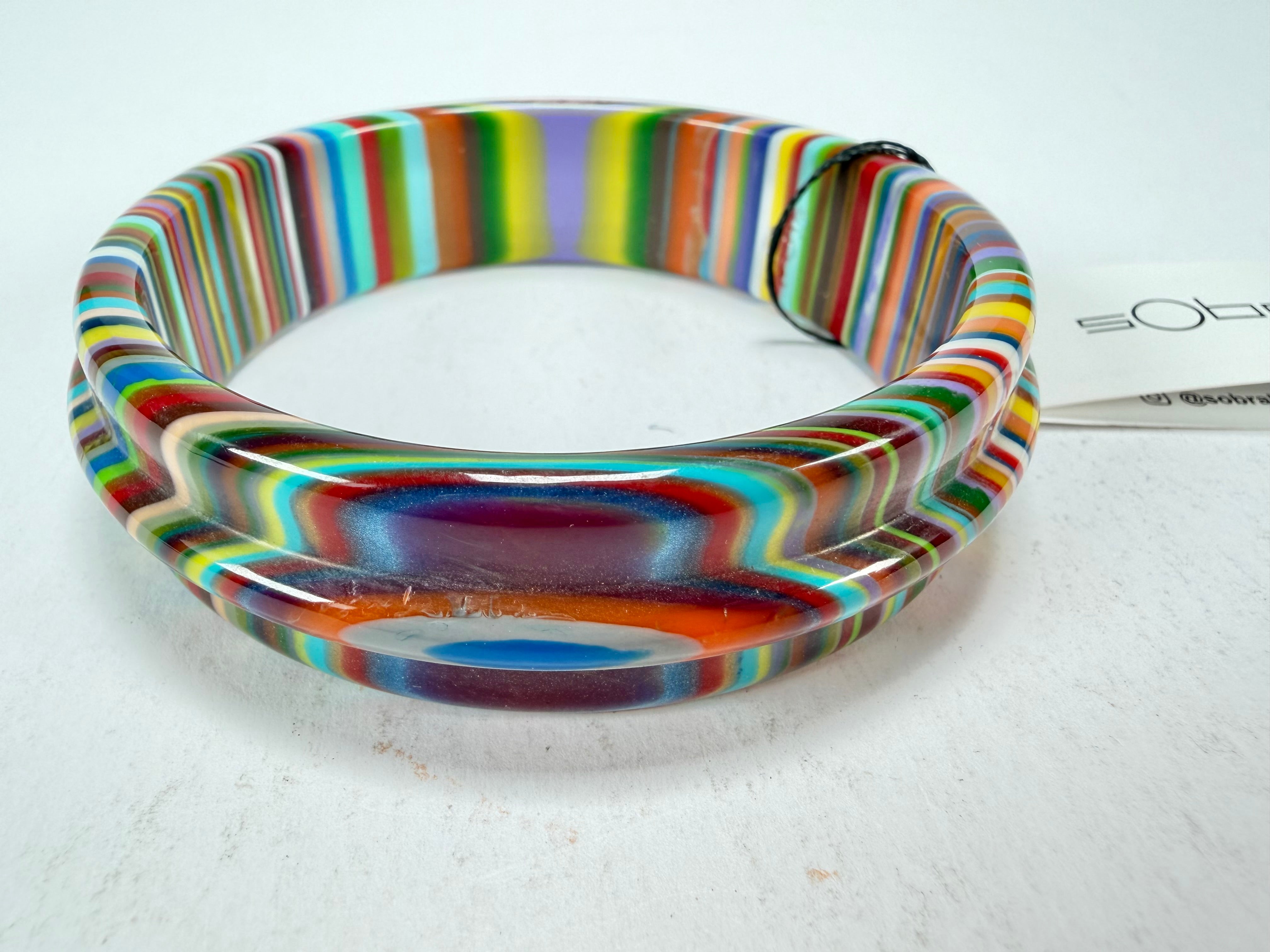 Sobral - Pop Art "PB 34 Saturno" Solid Resin Bangle ( 001088 )
