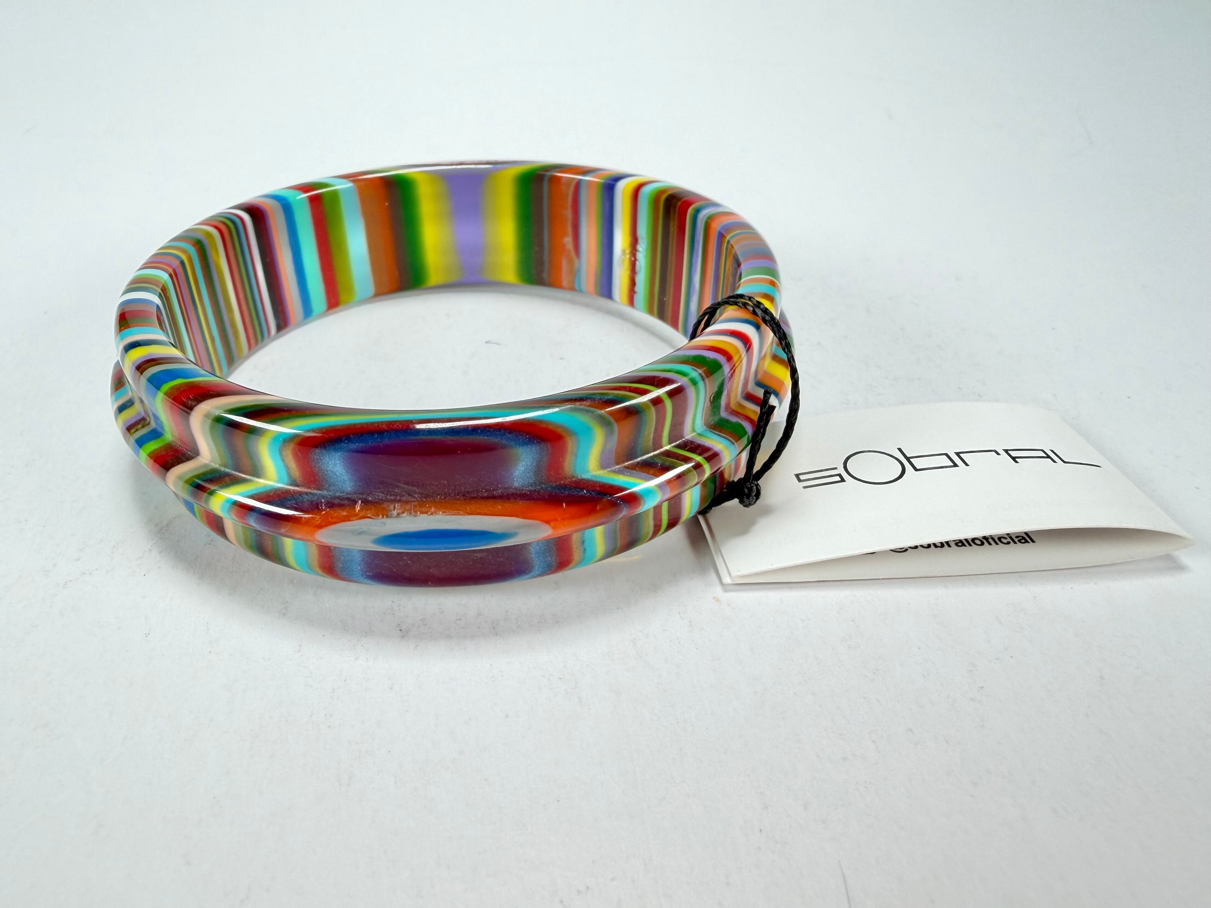 Sobral - Pop Art "PB 34 Saturno" Solid Resin Bangle ( 001088 )