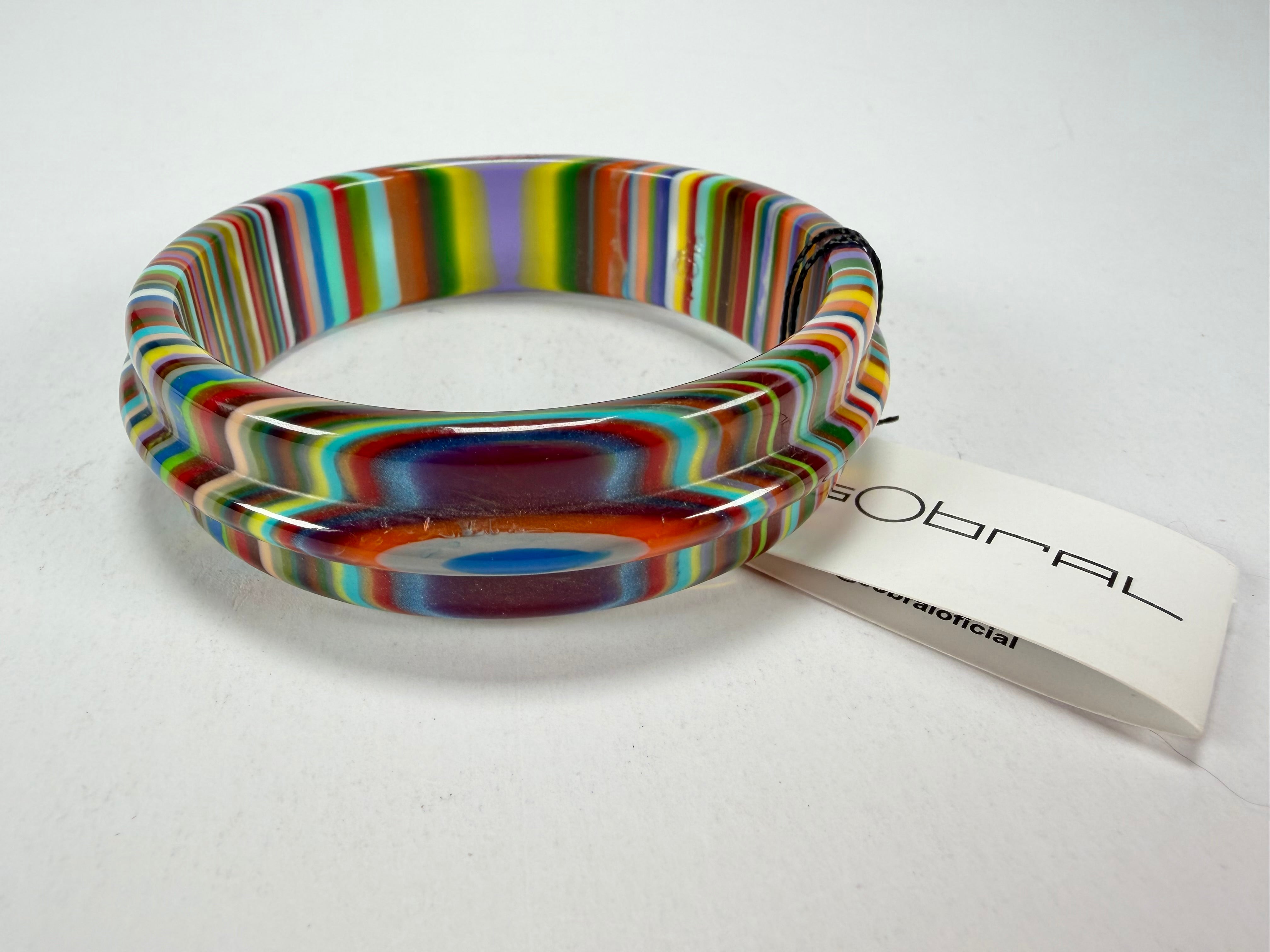 Sobral - Pop Art "PB 34 Saturno" Solid Resin Bangle ( 001088 )
