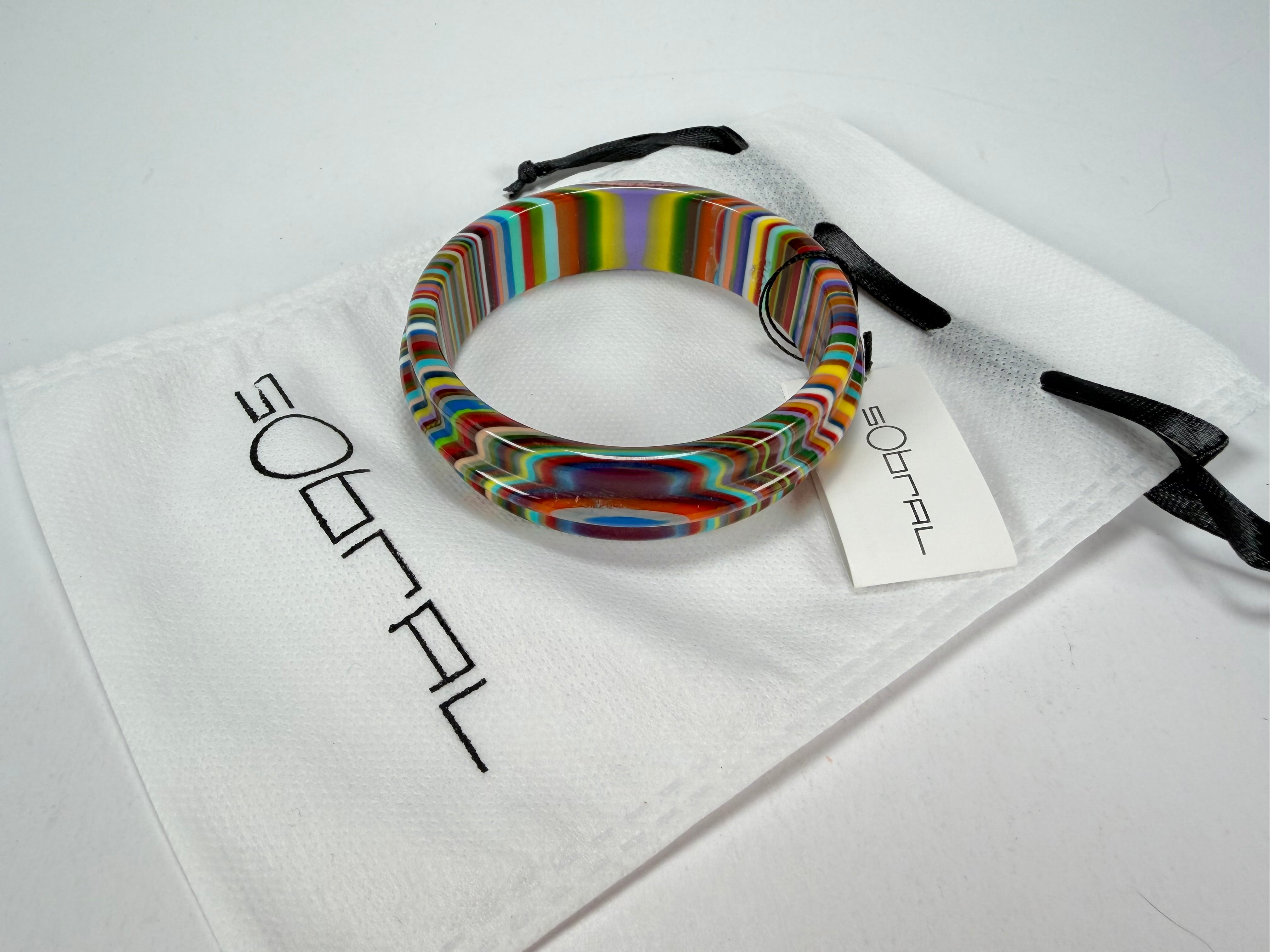 Sobral - Pop Art "PB 34 Saturno" Solid Resin Bangle ( 001088 )