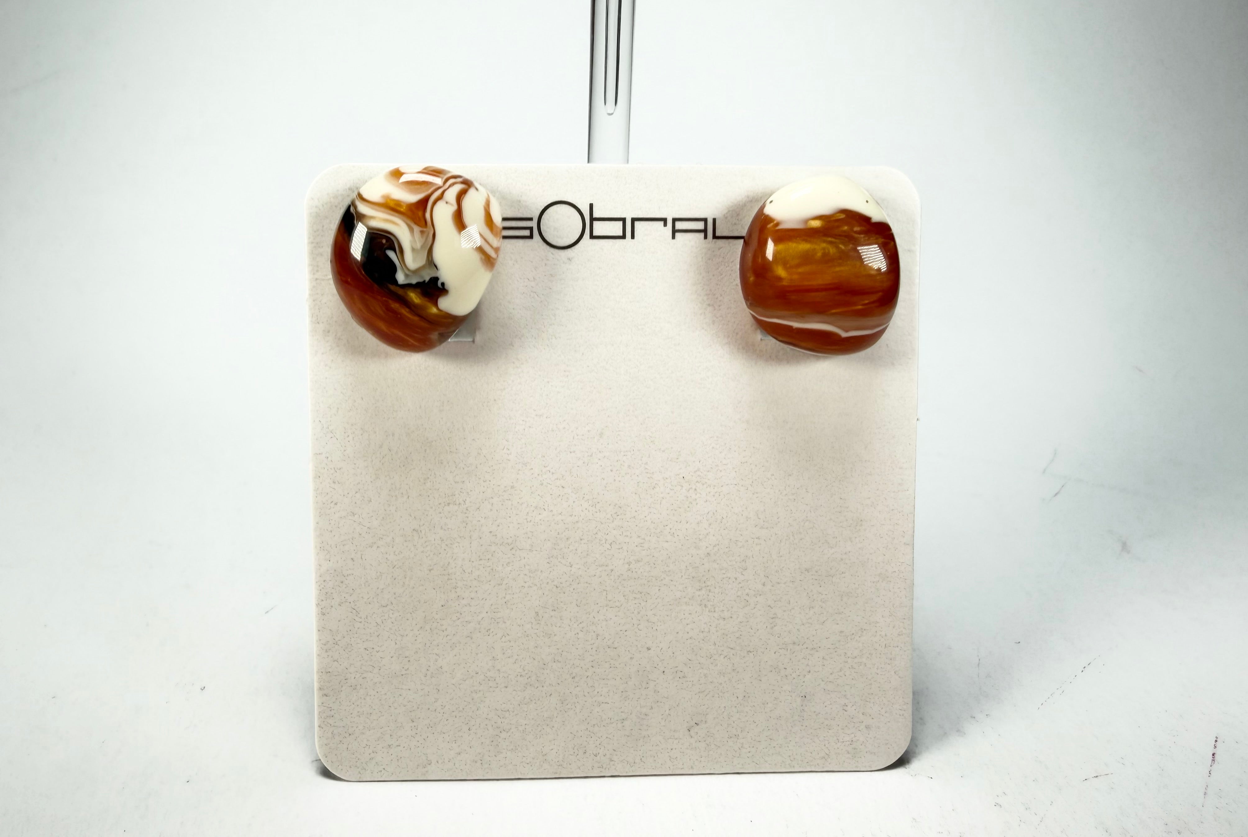 Sobral - Carmelo "Wave" Resin Clip On Earrings ( 005331 )
