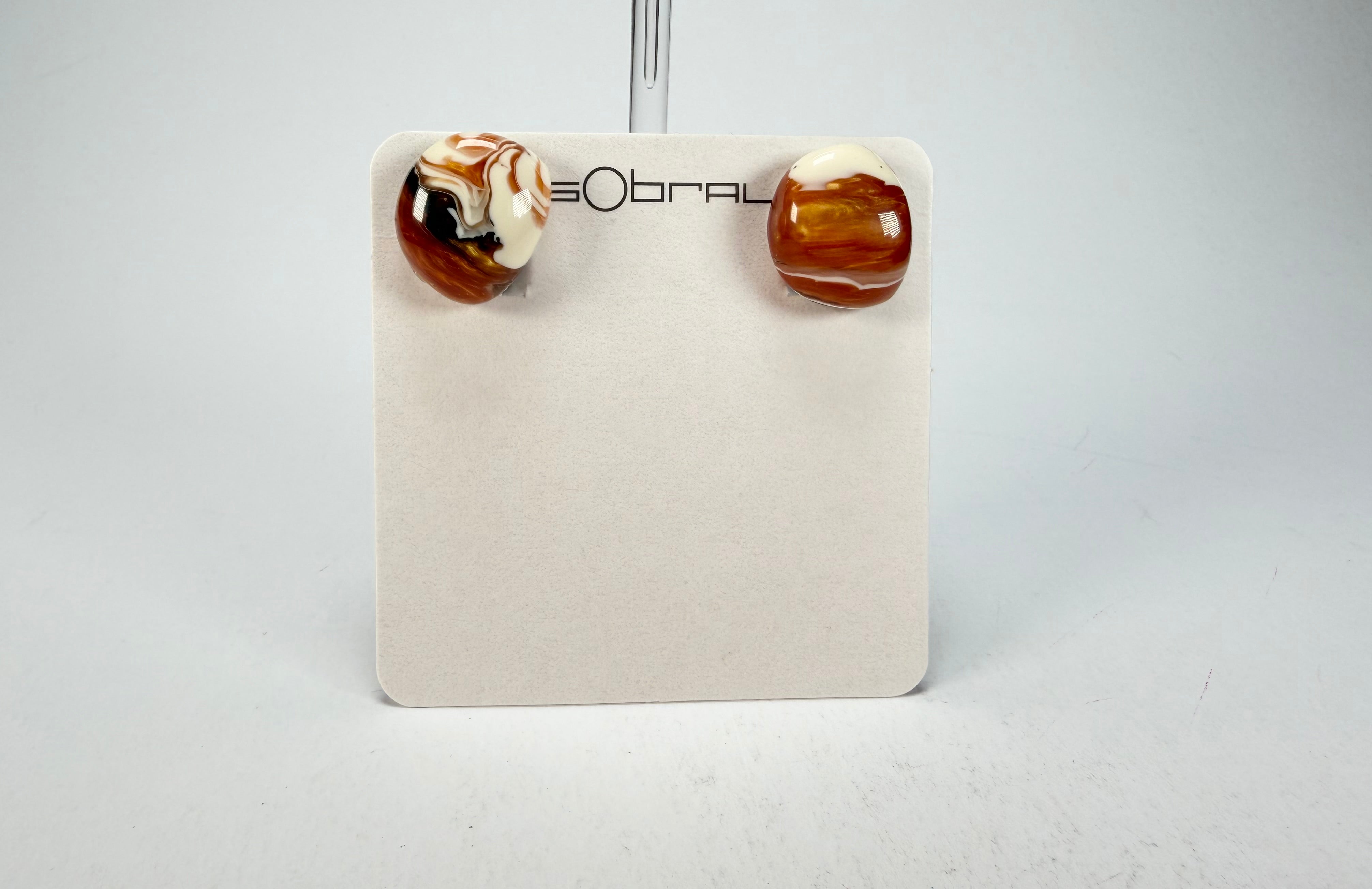 Sobral - Carmelo "Wave" Resin Clip On Earrings ( 005331 )