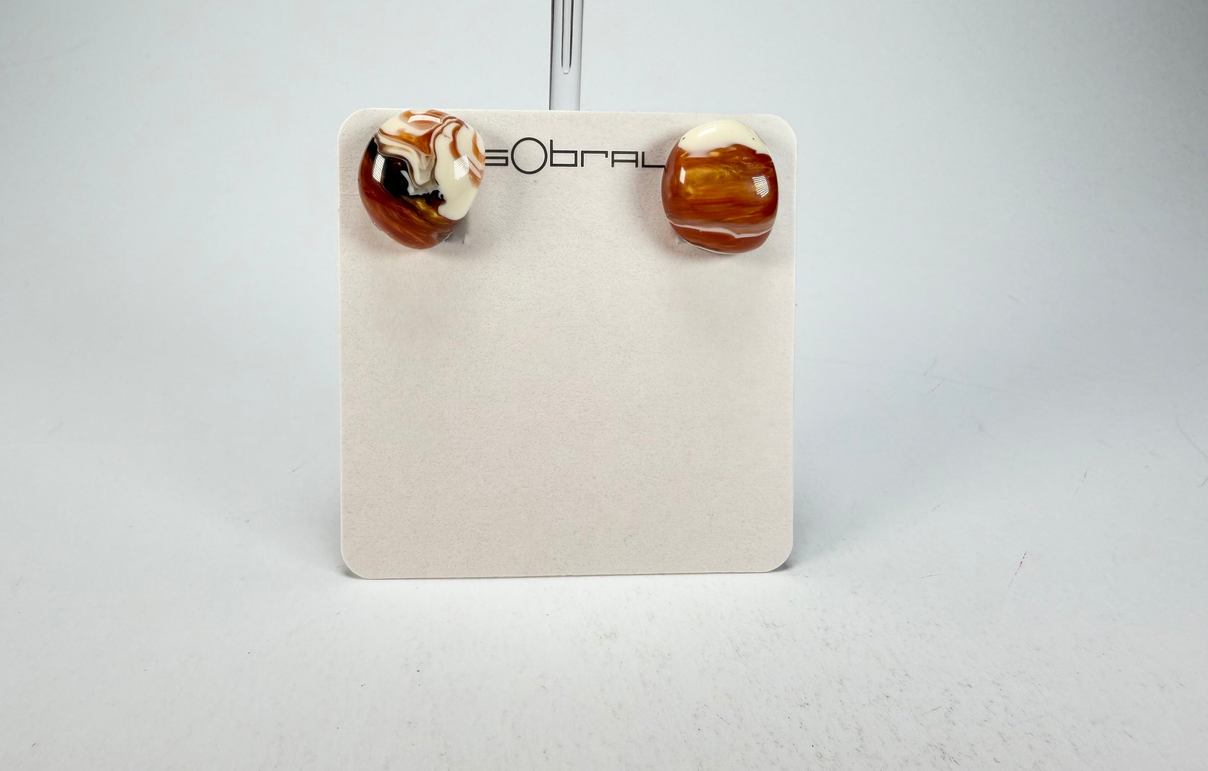 Sobral - Carmelo "Wave" Resin Clip On Earrings ( 005331 )
