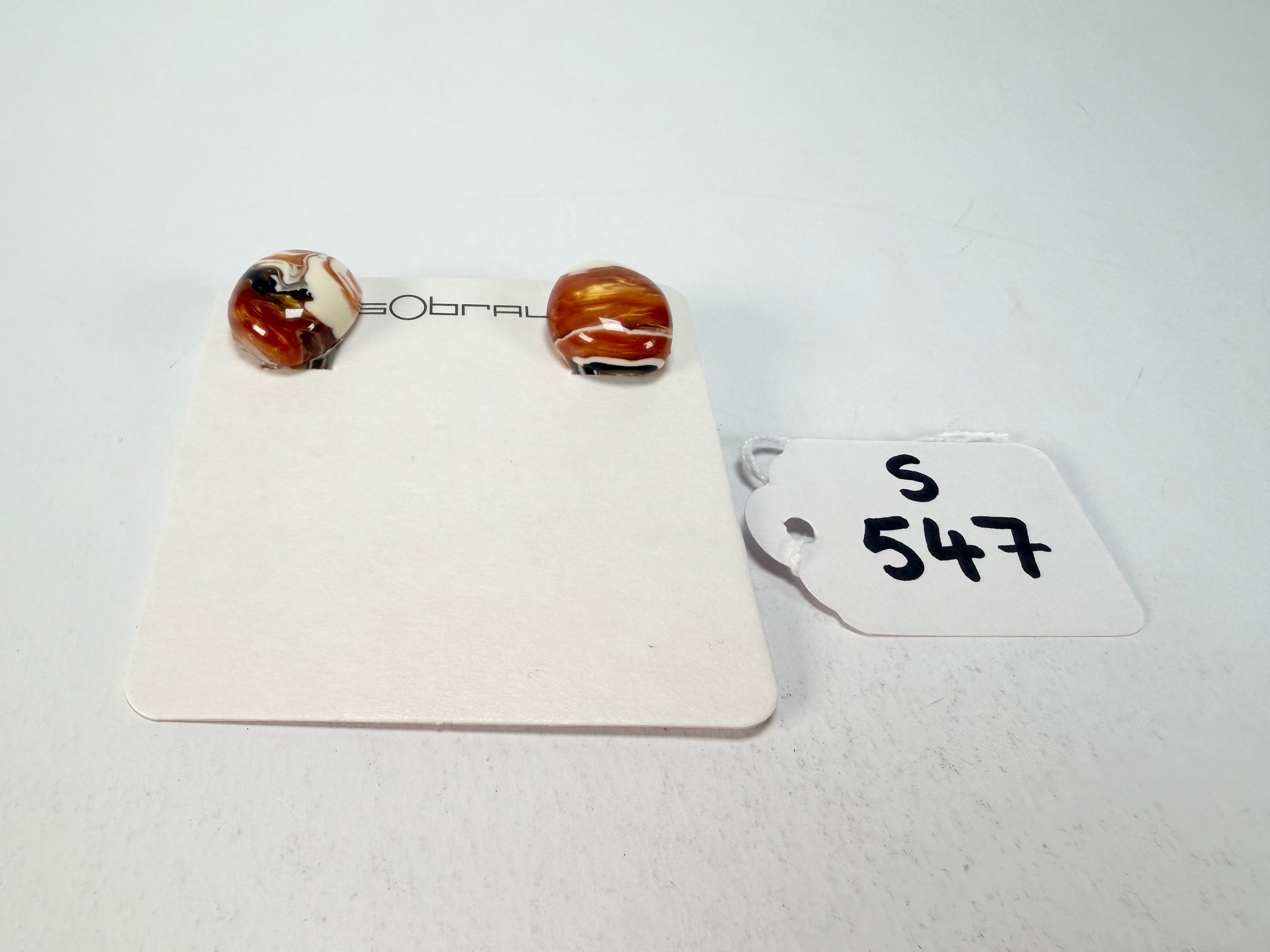Sobral - Carmelo "Wave" Resin Clip On Earrings ( 005331 )