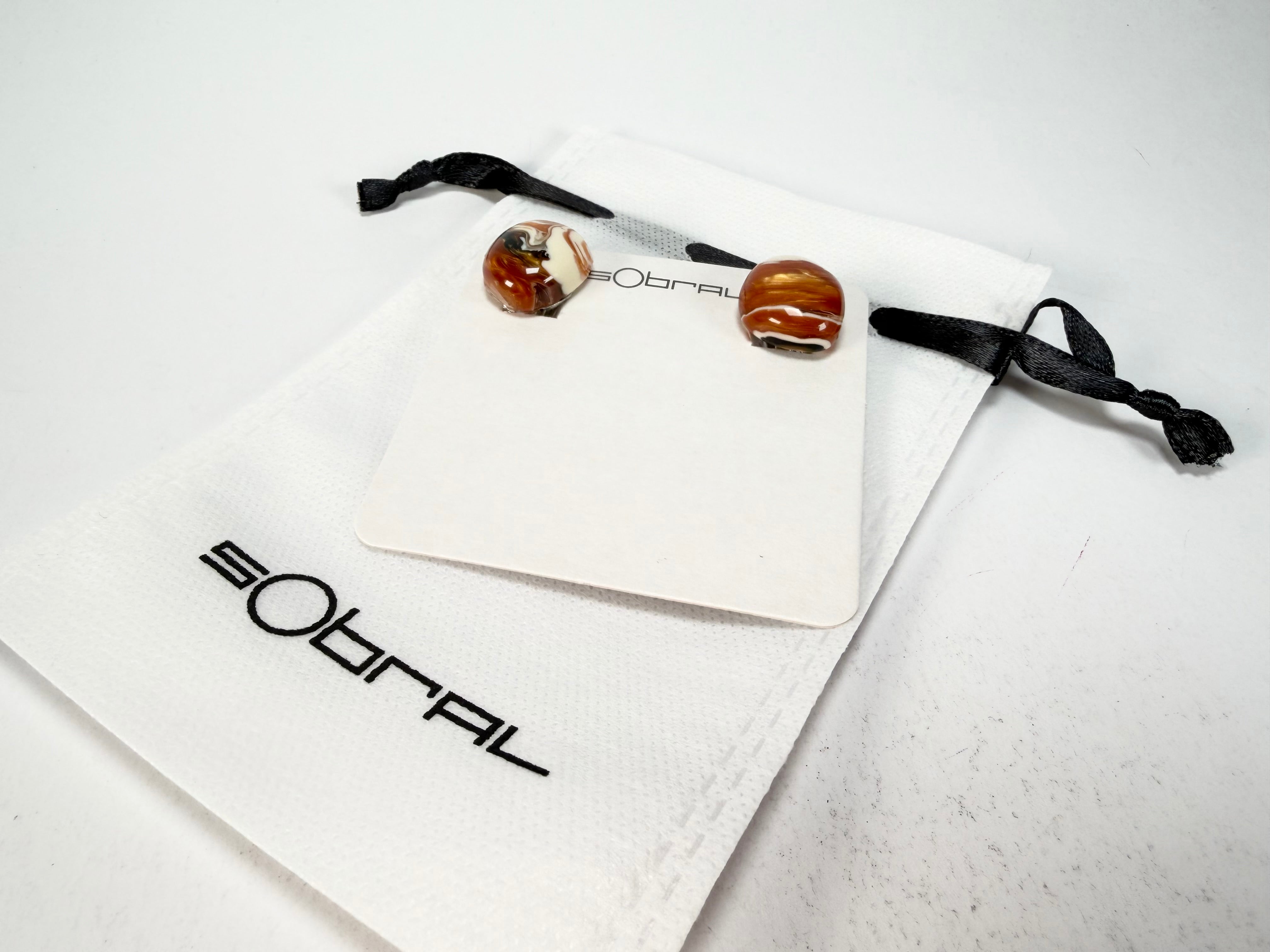 Sobral - Carmelo "Wave" Resin Clip On Earrings ( 005331 )