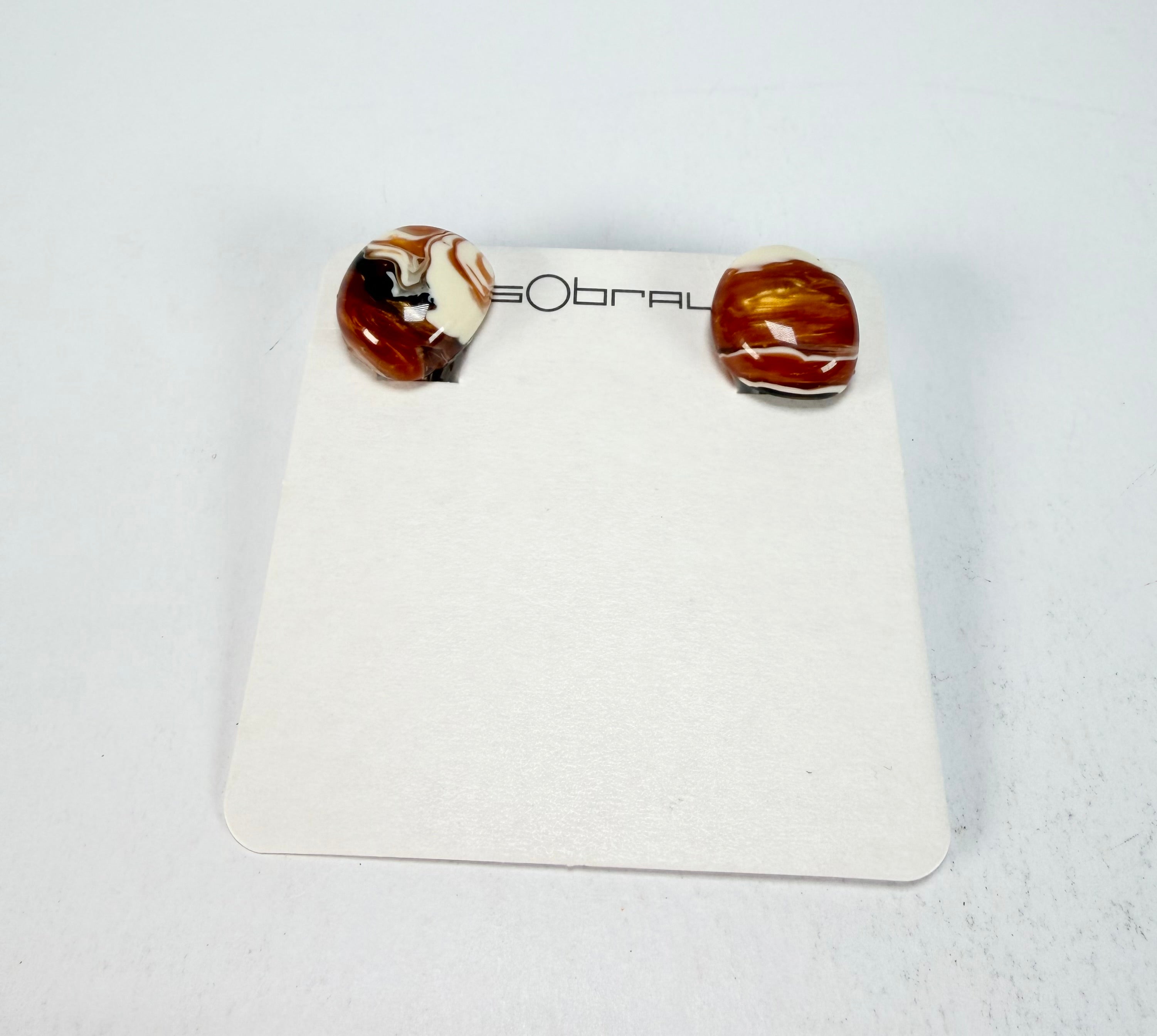 Sobral - Carmelo "Wave" Resin Clip On Earrings ( 005331 )