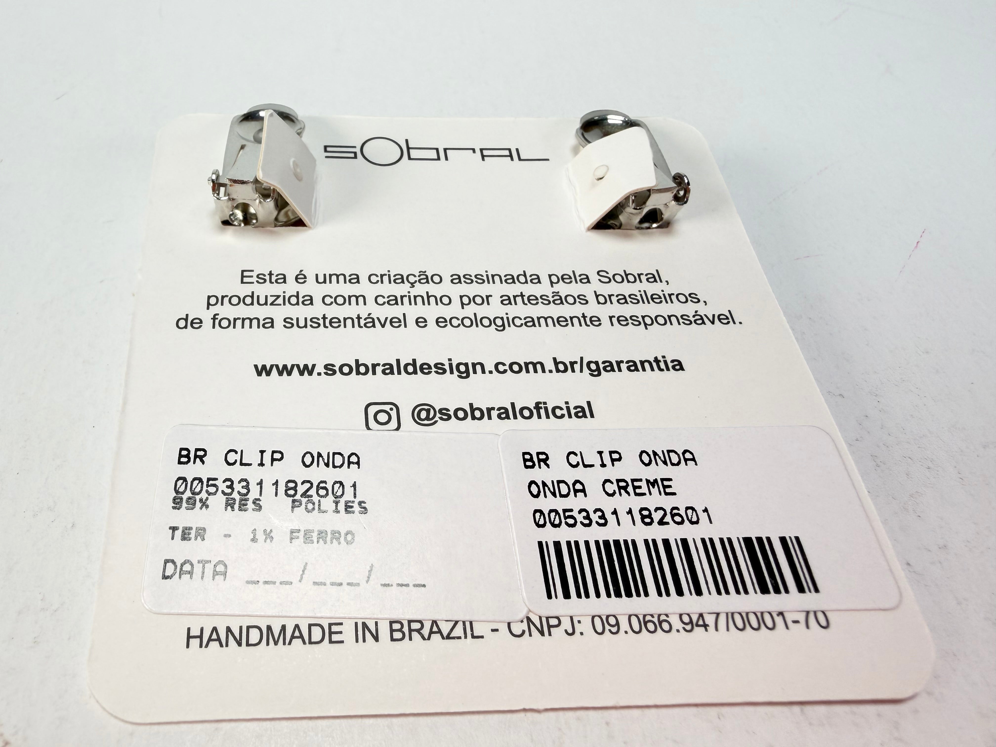Sobral - Carmelo "Wave" Resin Clip On Earrings ( 005331 )