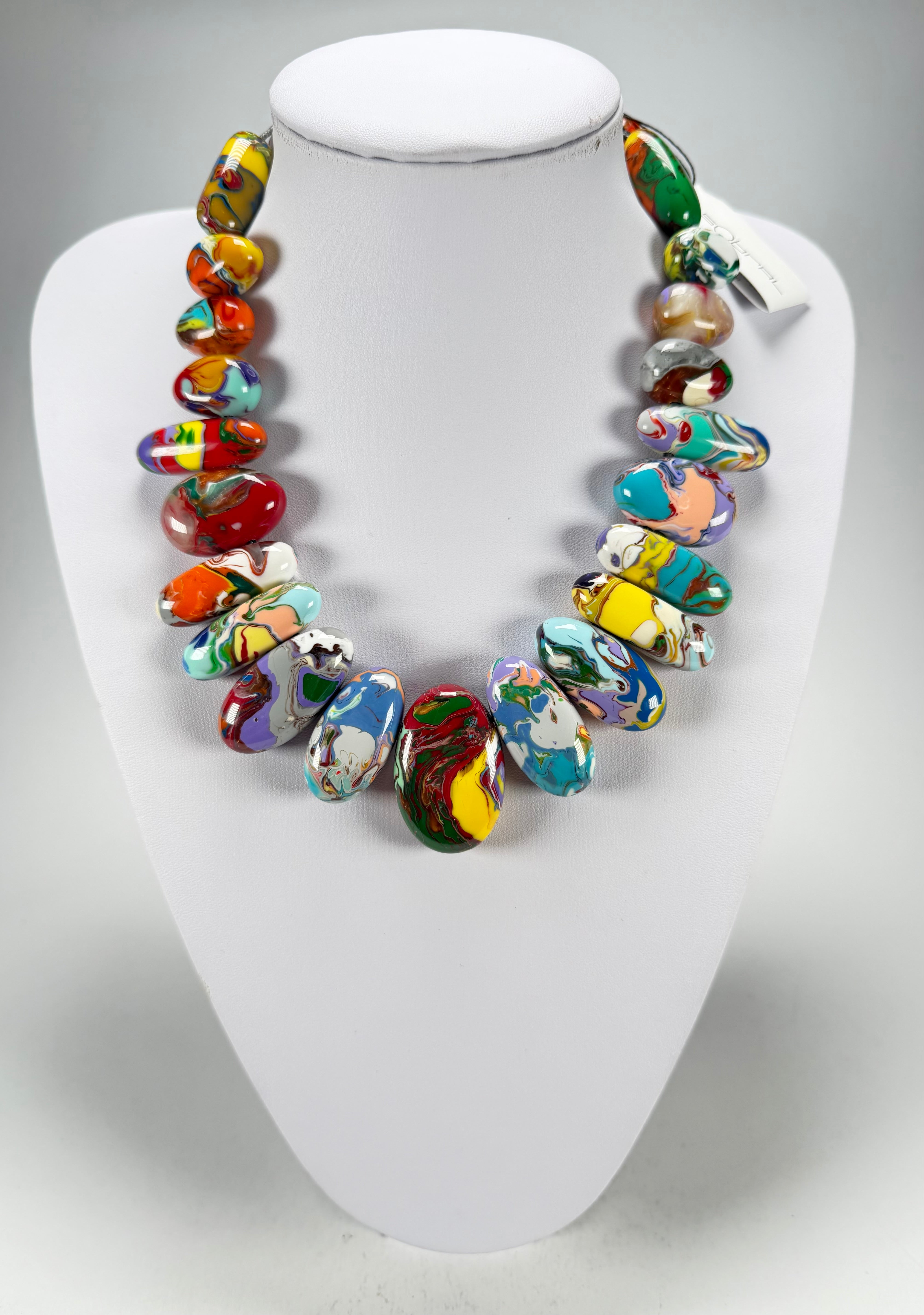 Sobral - Multi-Colour "Monica Efeitos" Pollock Resin Necklace ( 005412 )