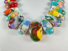 Sobral - Multi-Colour "Monica Efeitos" Pollock Resin Necklace ( 005412 )