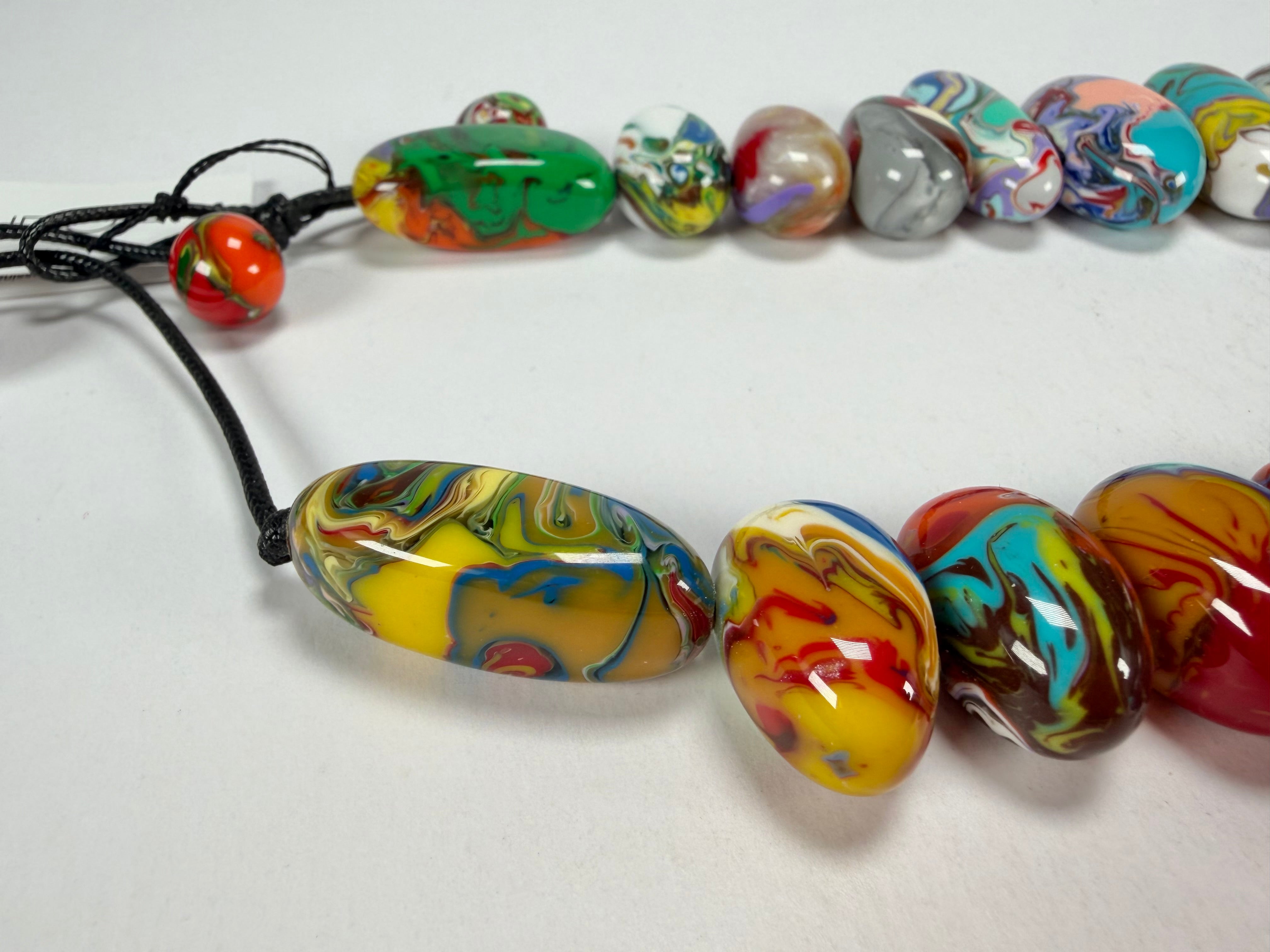 Sobral - Multi-Colour "Monica Efeitos" Pollock Resin Necklace ( 005412 )