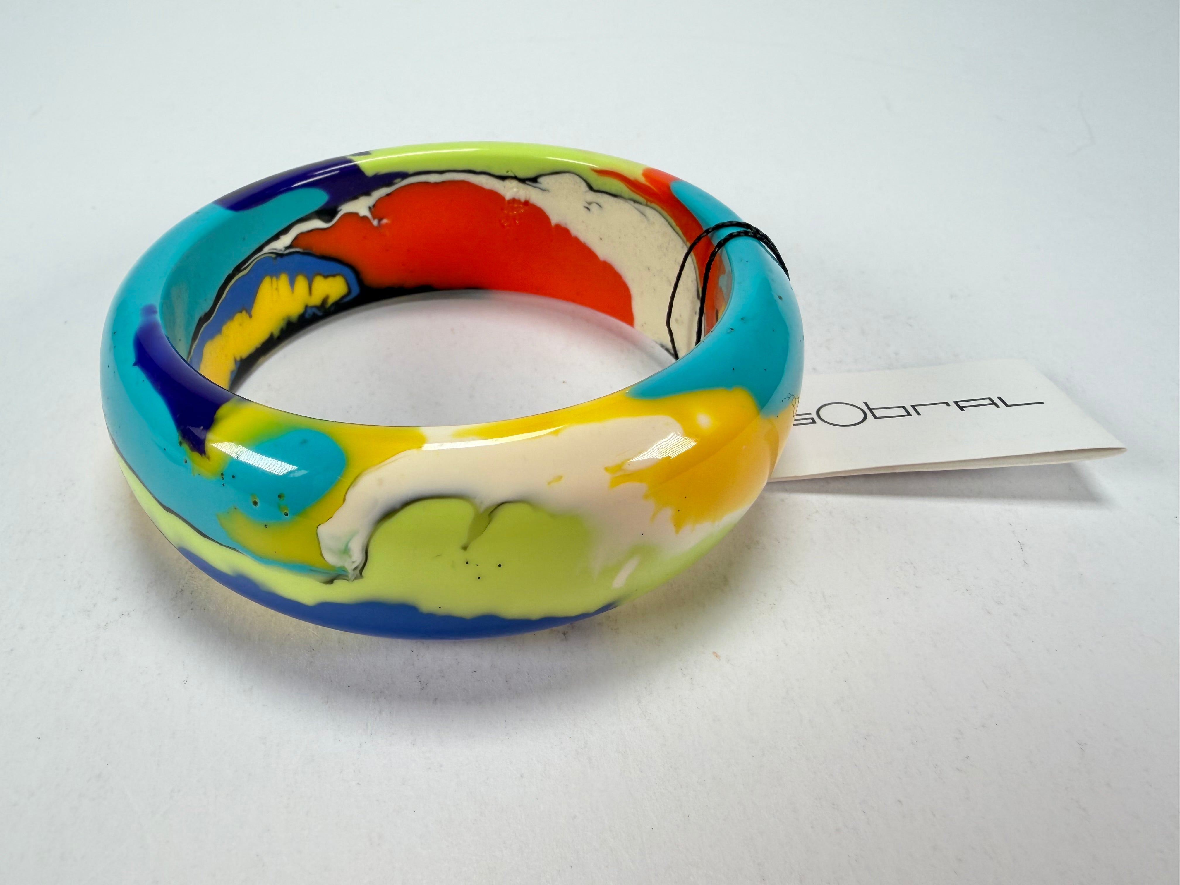 Sobral - Multi-Colour "PB24" Solid Resin Bangle ( 003813 )
