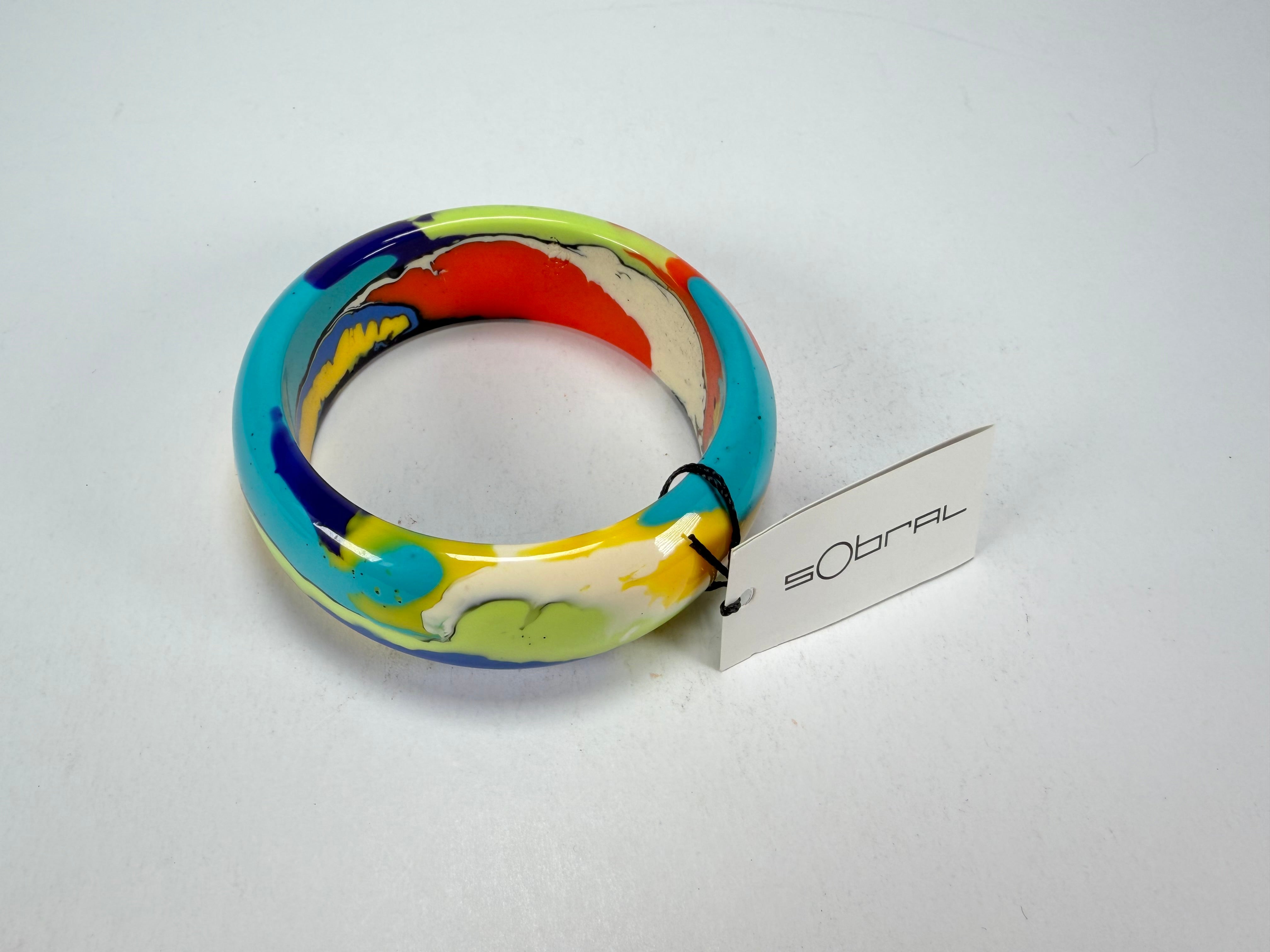 Sobral - Multi-Colour "PB24" Solid Resin Bangle ( 003813 )