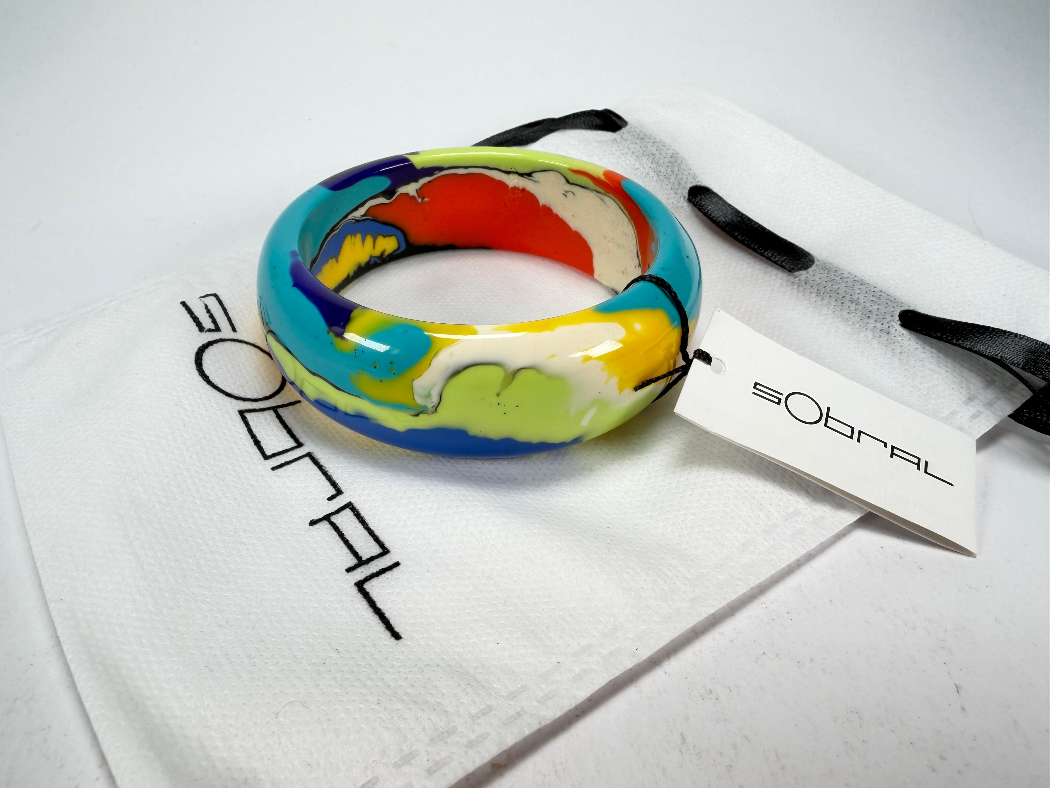Sobral - Multi-Colour "PB24" Solid Resin Bangle ( 003813 )