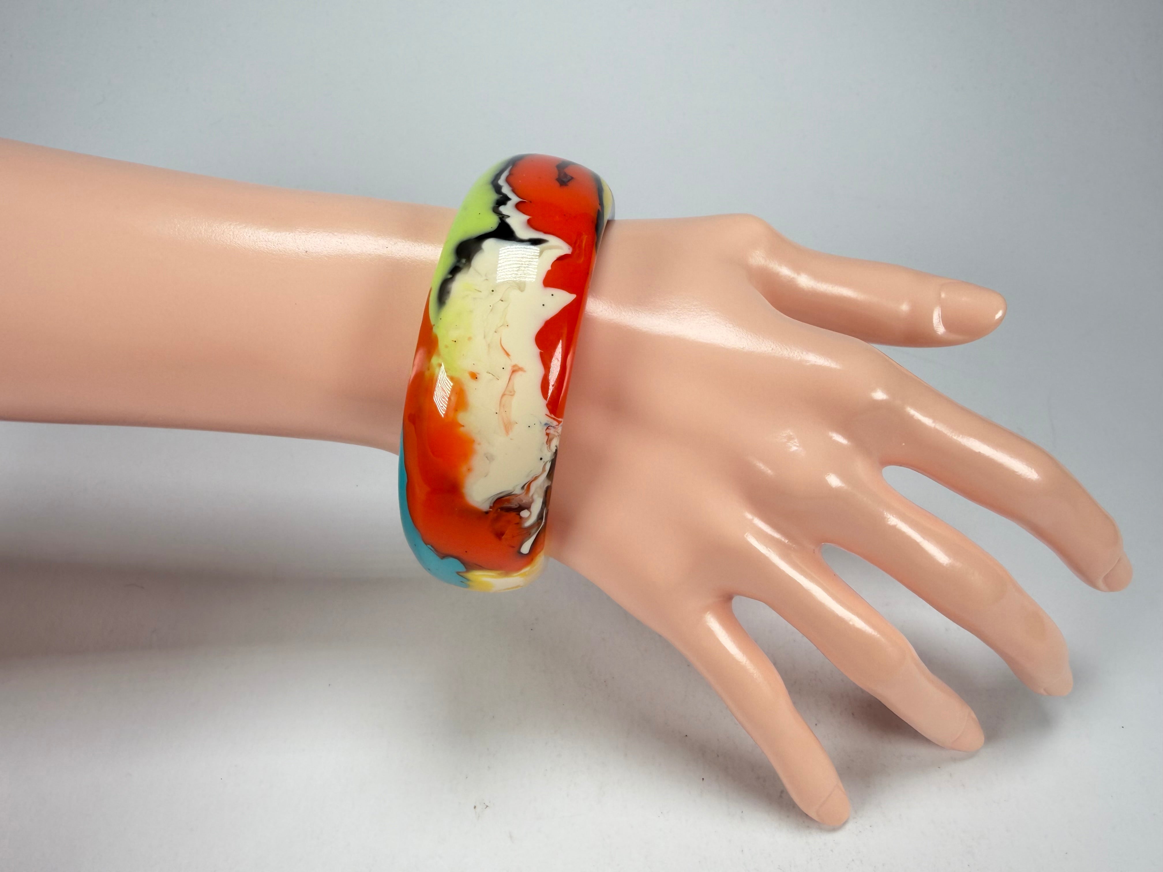 Sobral - Multi-Colour "PB24" Solid Resin Bangle ( 003813 )