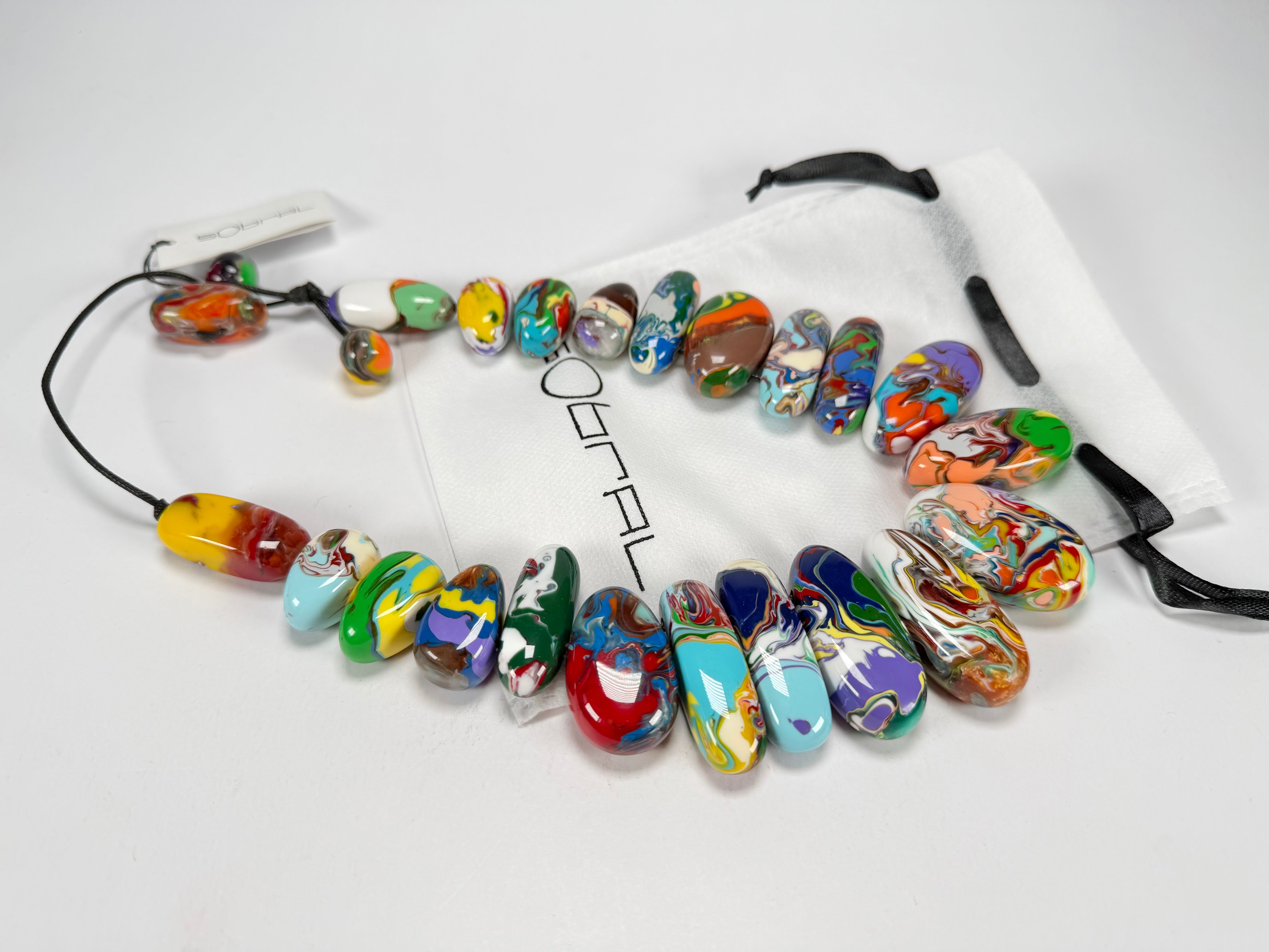 Sobral - Multi-Colour "Monica Efeitos" Pollock Resin Necklace ( 005412 )
