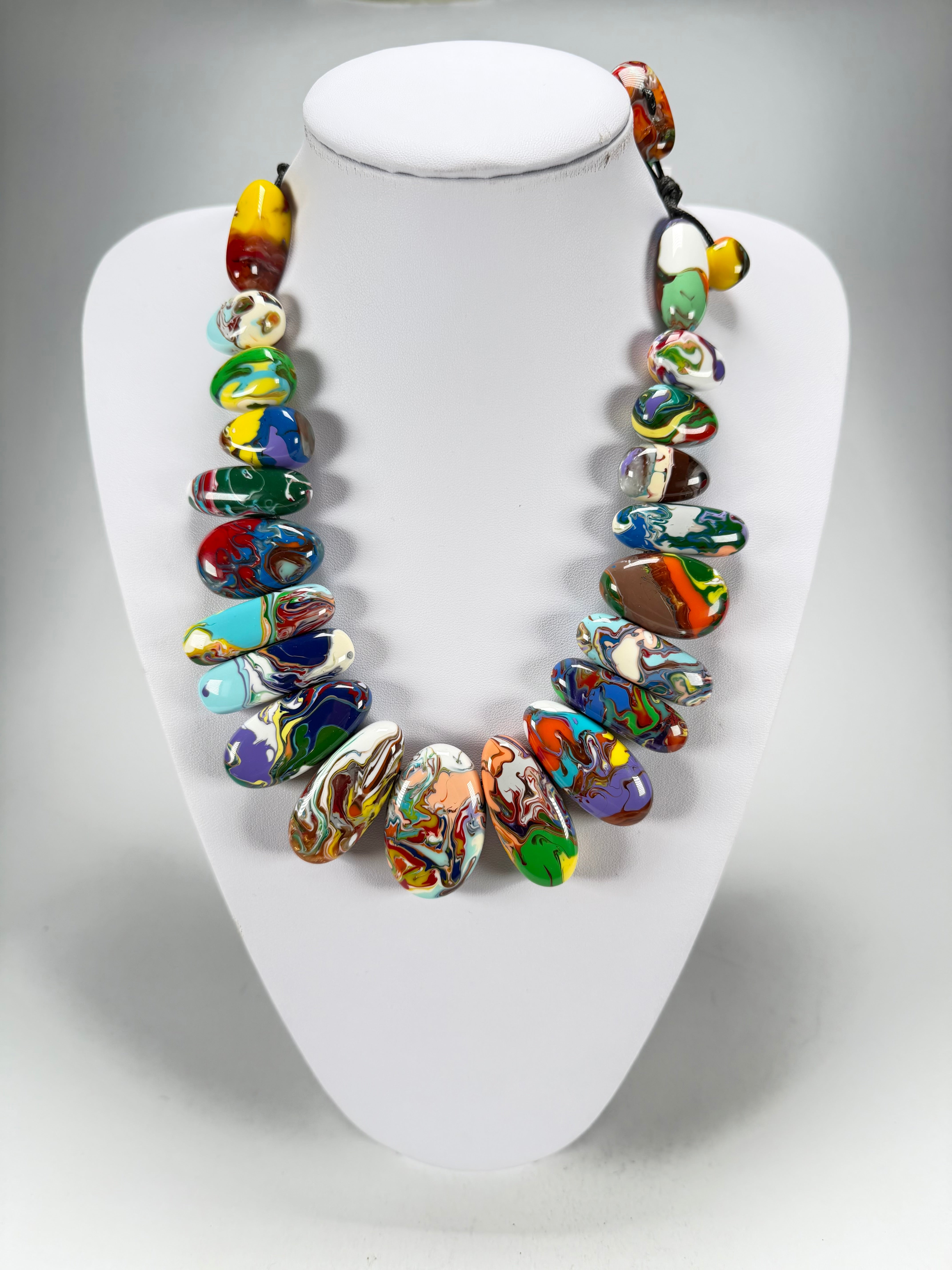 Sobral - Multi-Colour "Monica Efeitos" Pollock Resin Necklace ( 005412 )