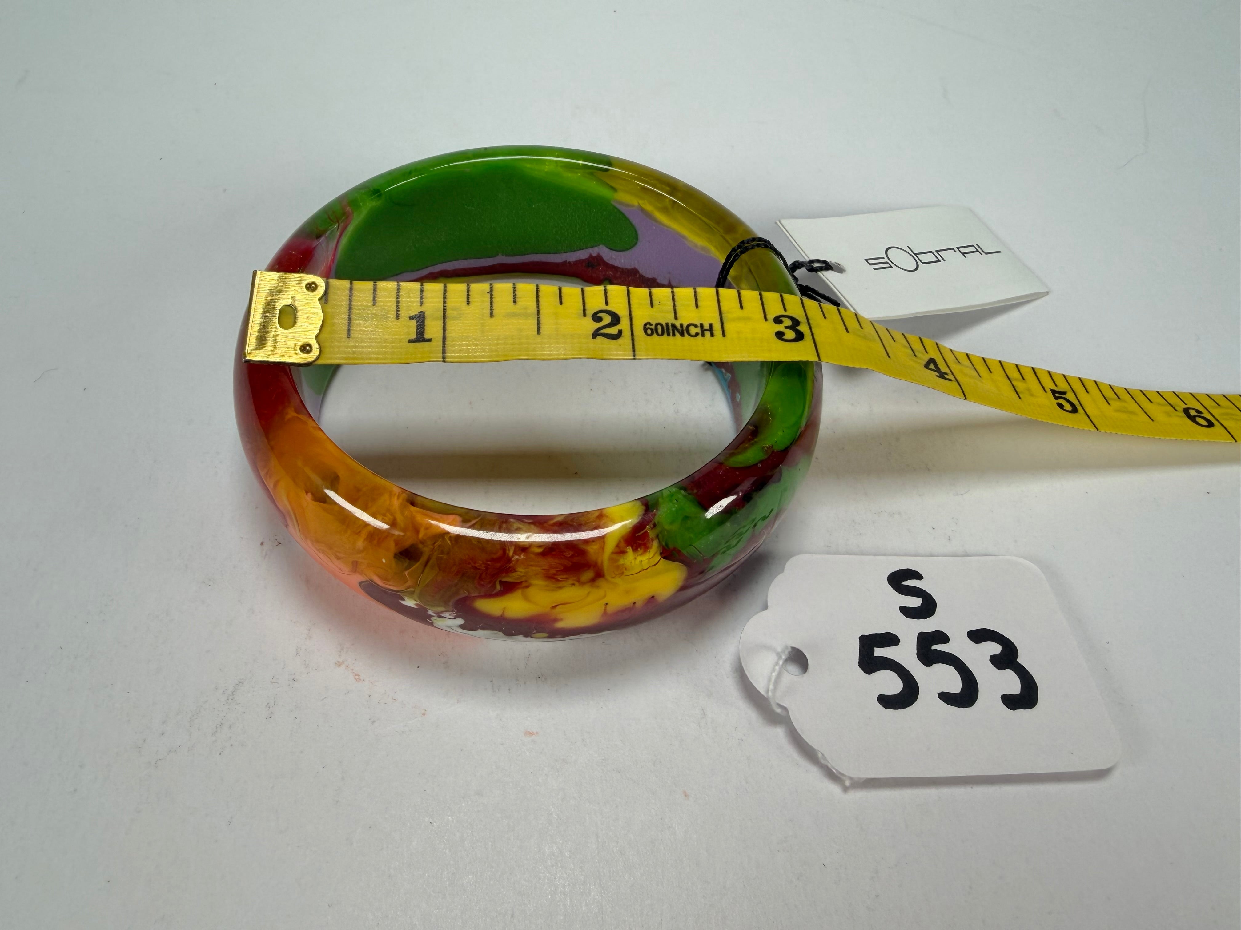 Sobral - Multi-Colour "PB24" Solid Resin Bangle ( 003813 )