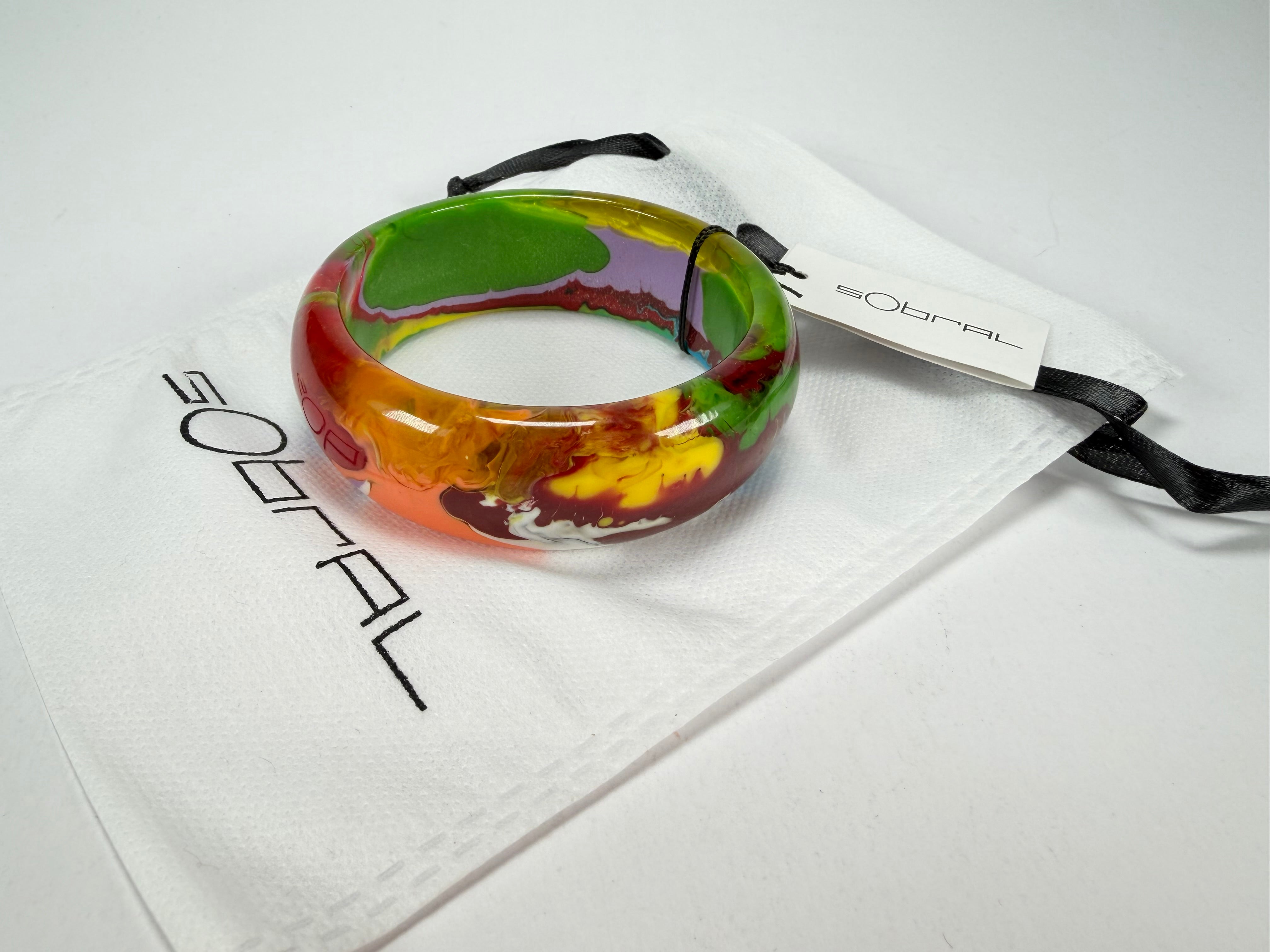Sobral - Multi-Colour "PB24" Solid Resin Bangle ( 003813 )