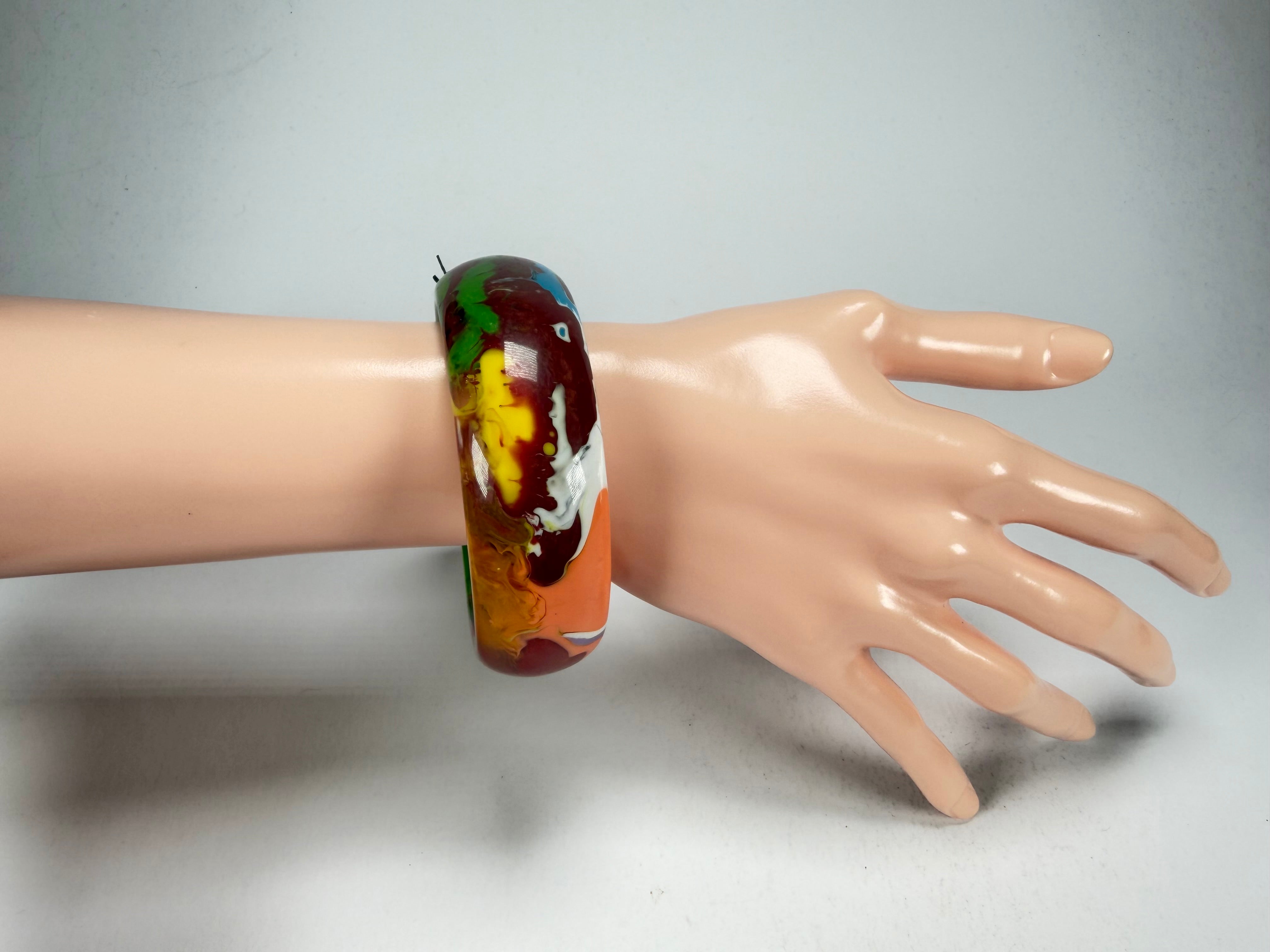 Sobral - Multi-Colour "PB24" Solid Resin Bangle ( 003813 )
