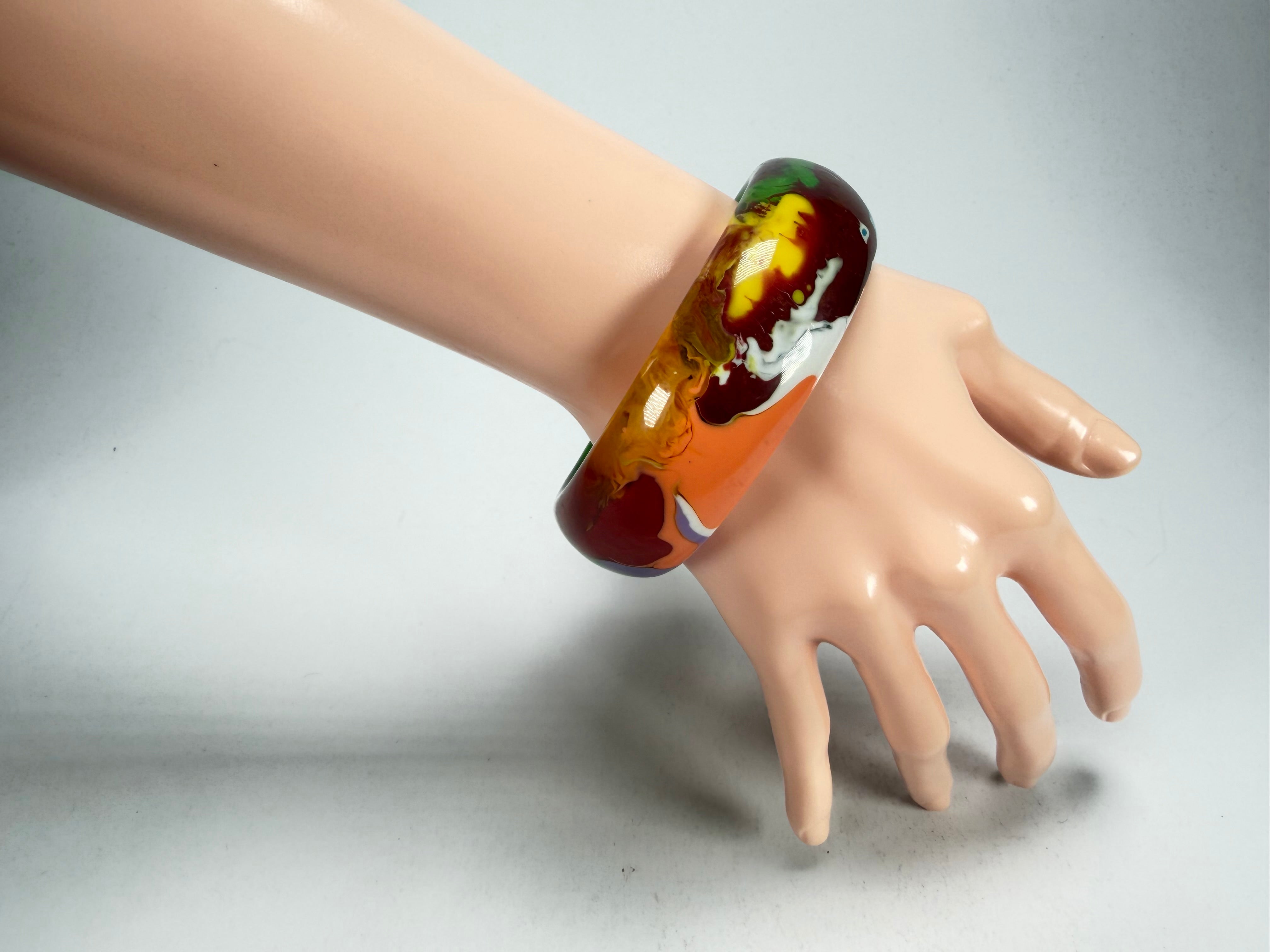 Sobral - Multi-Colour "PB24" Solid Resin Bangle ( 003813 )