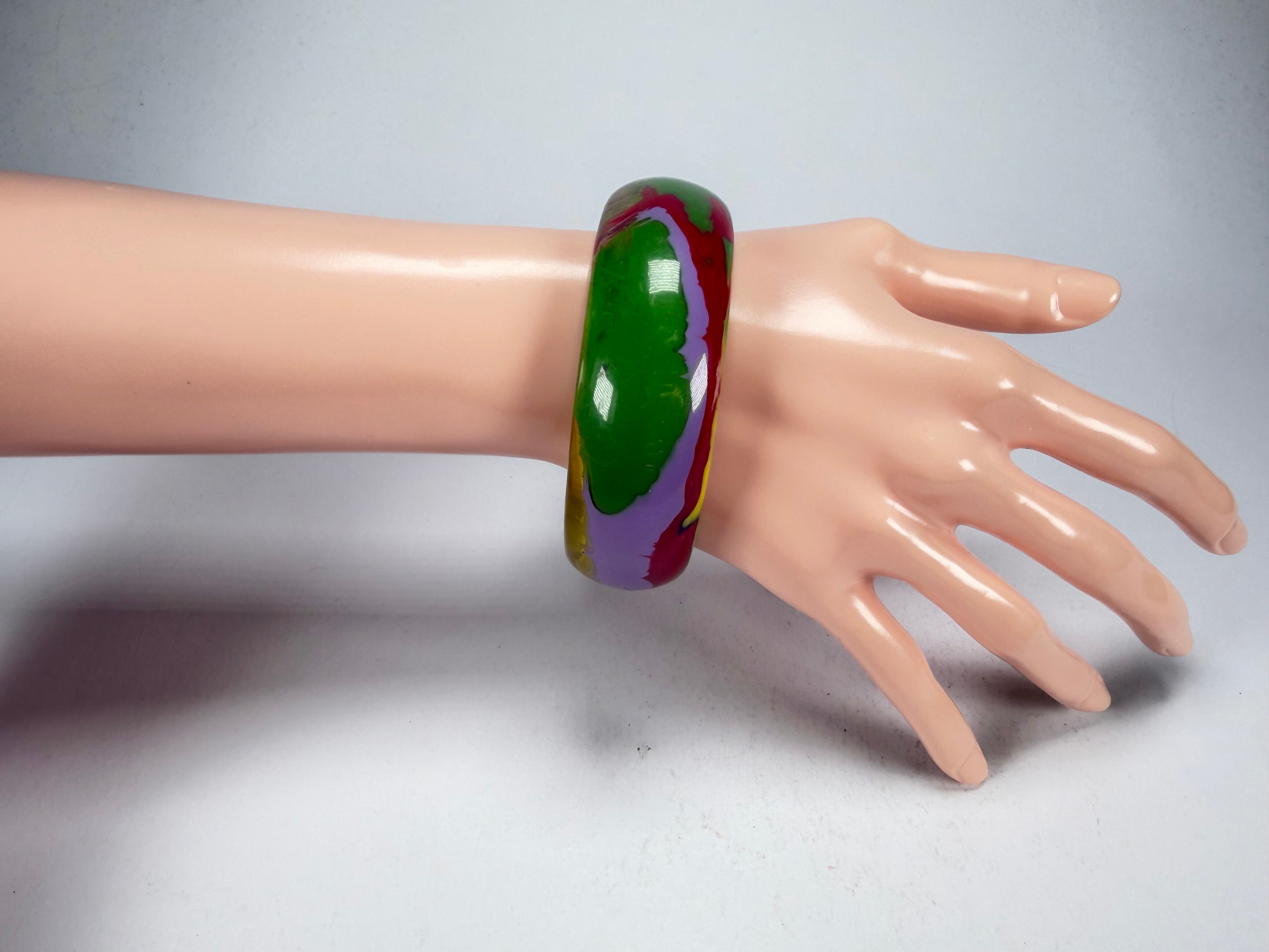 Sobral - Multi-Colour "PB24" Solid Resin Bangle ( 003813 )