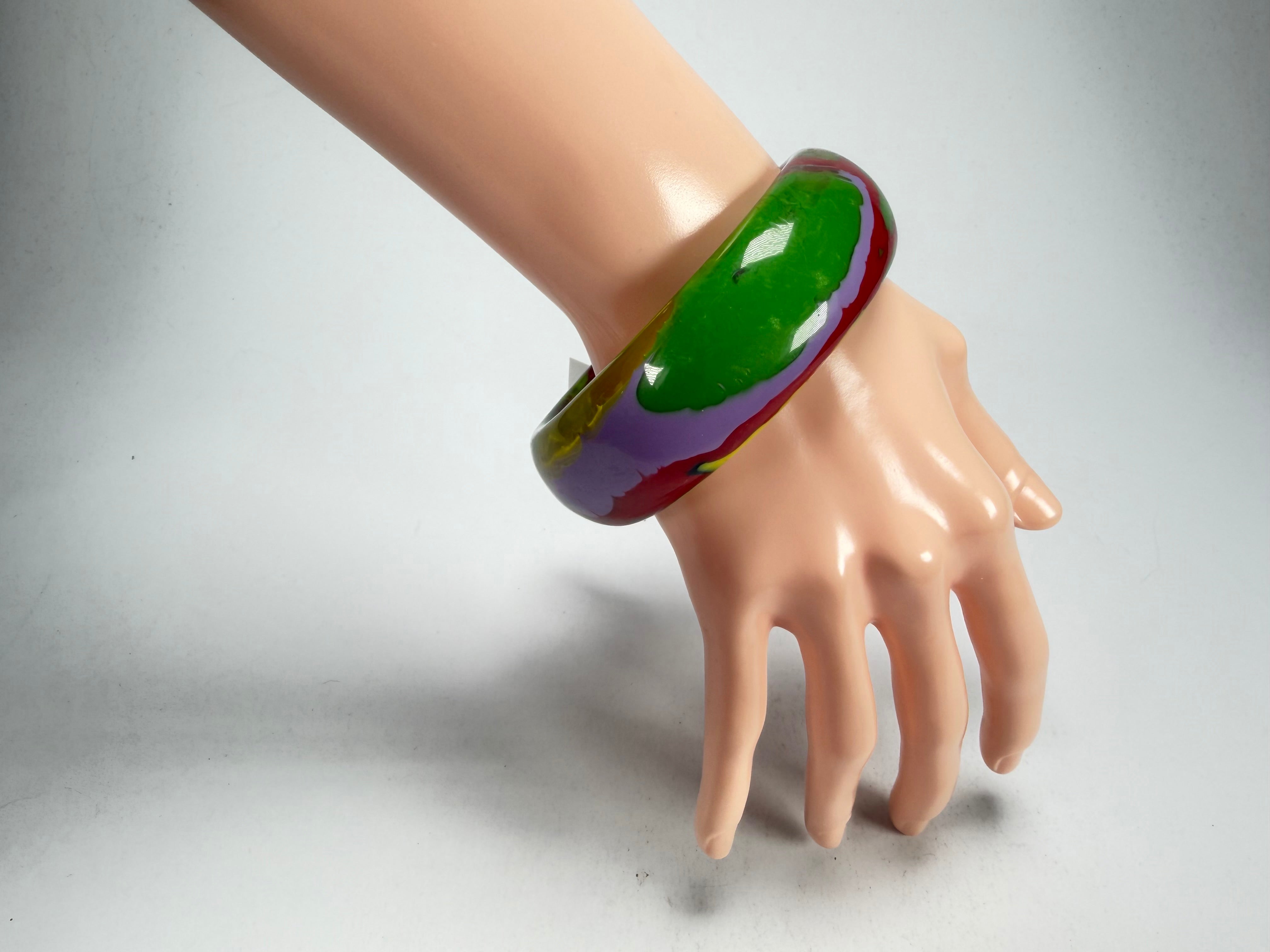 Sobral - Multi-Colour "PB24" Solid Resin Bangle ( 003813 )