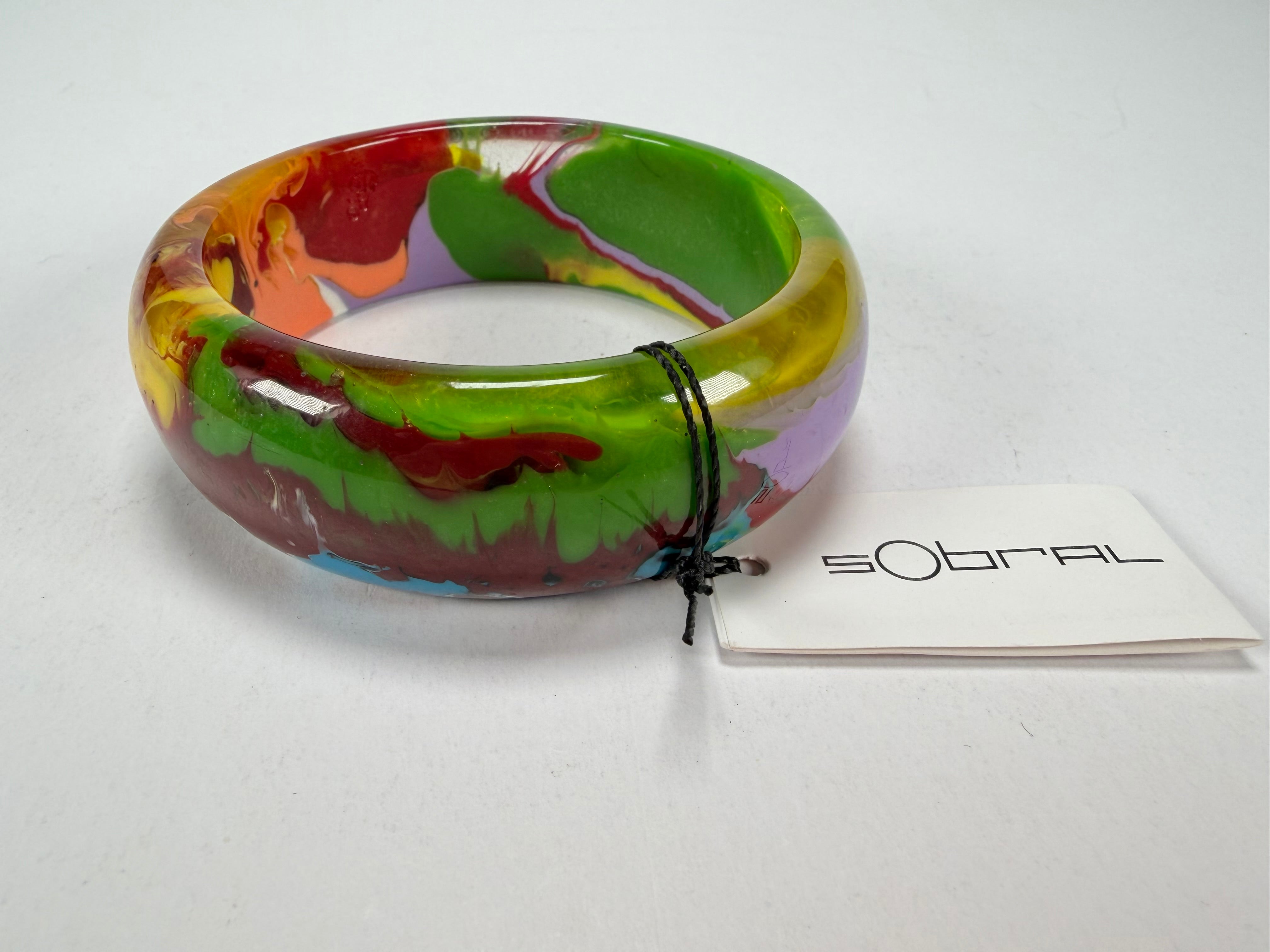 Sobral - Multi-Colour "PB24" Solid Resin Bangle ( 003813 )