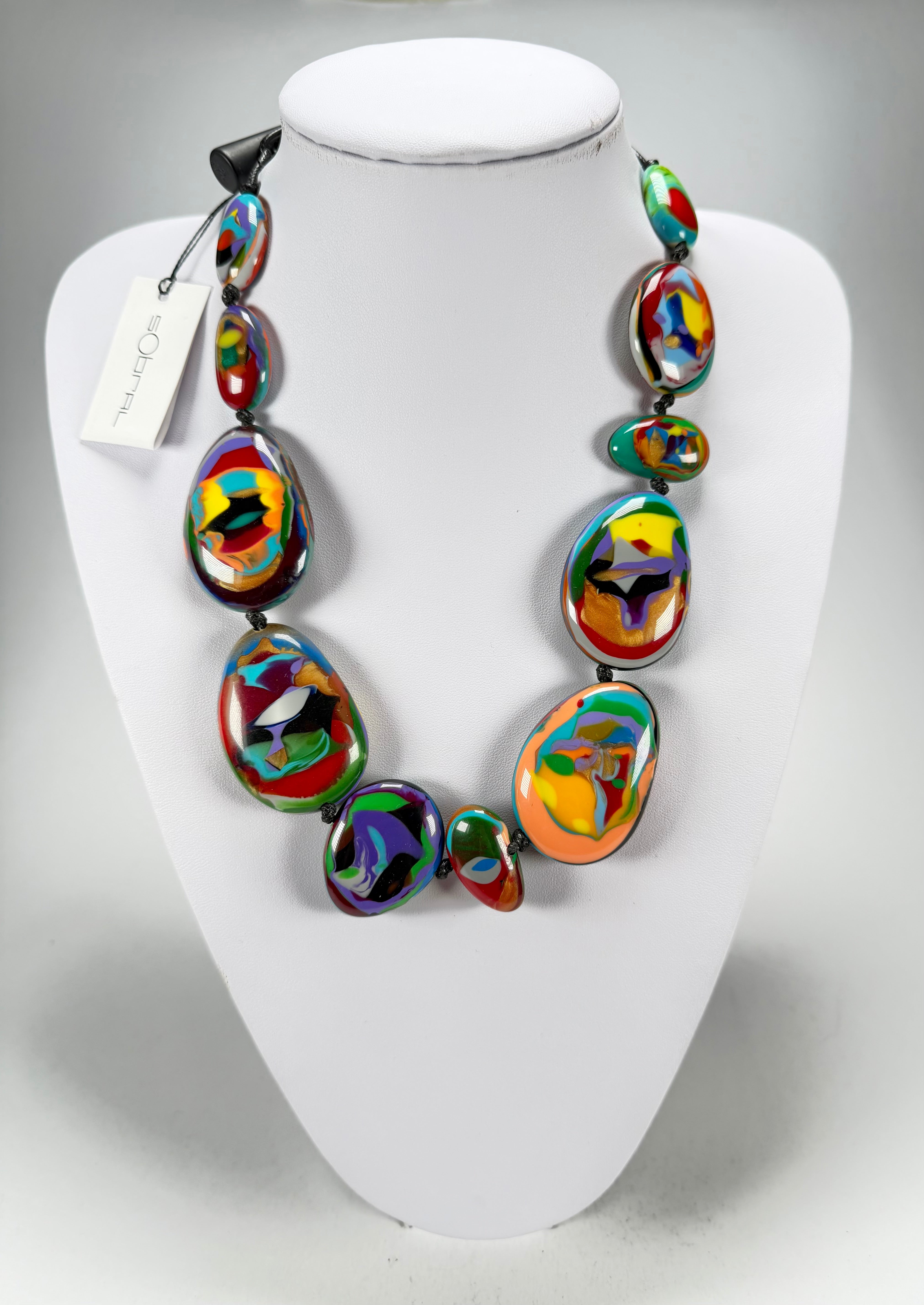 Sobral - Multi-Colour "Lisi Efeitos" K.Polido Resin Necklace ( 004578 )