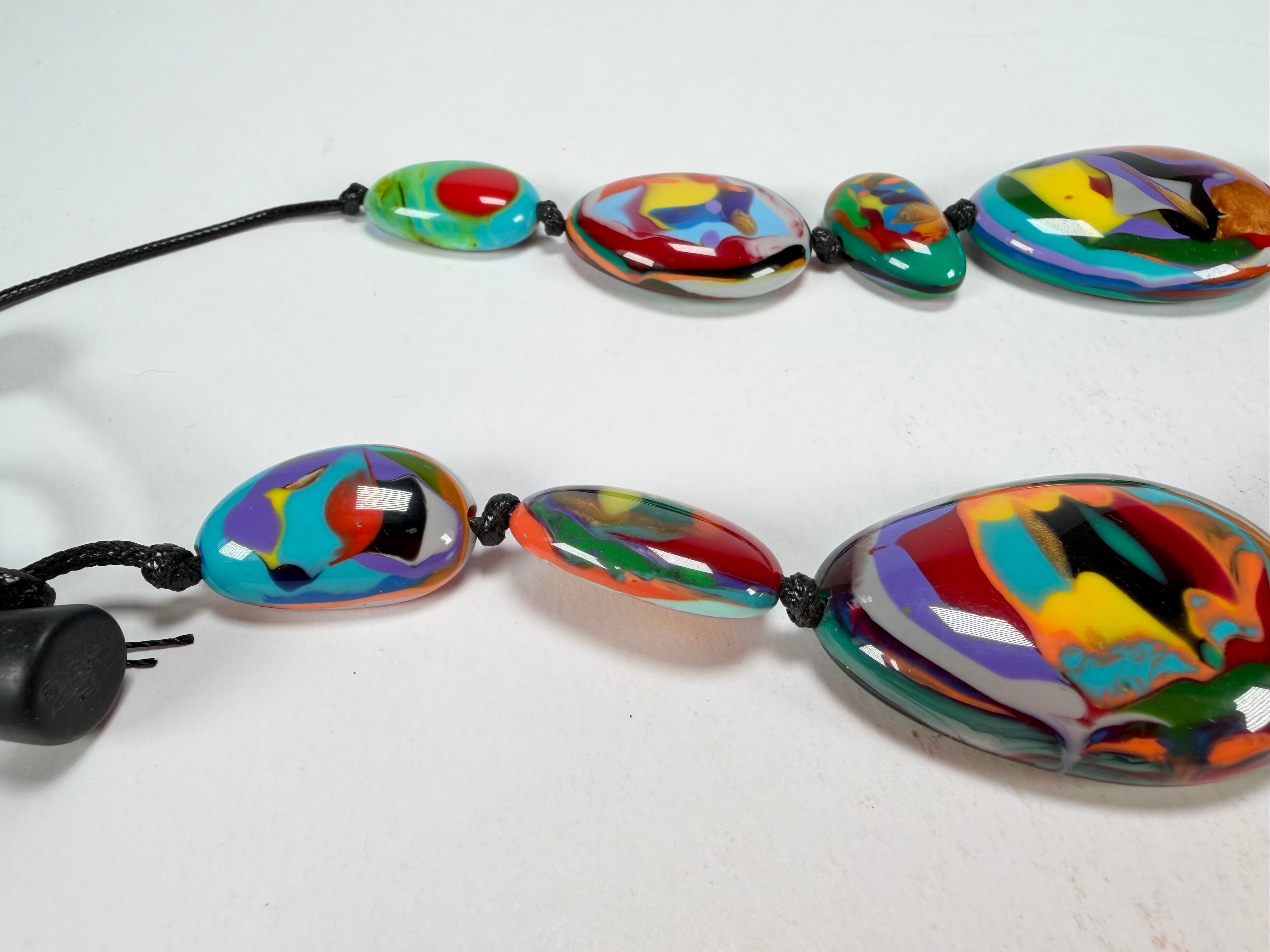 Sobral - Multi-Colour "Lisi Efeitos" K.Polido Resin Necklace ( 004578 )