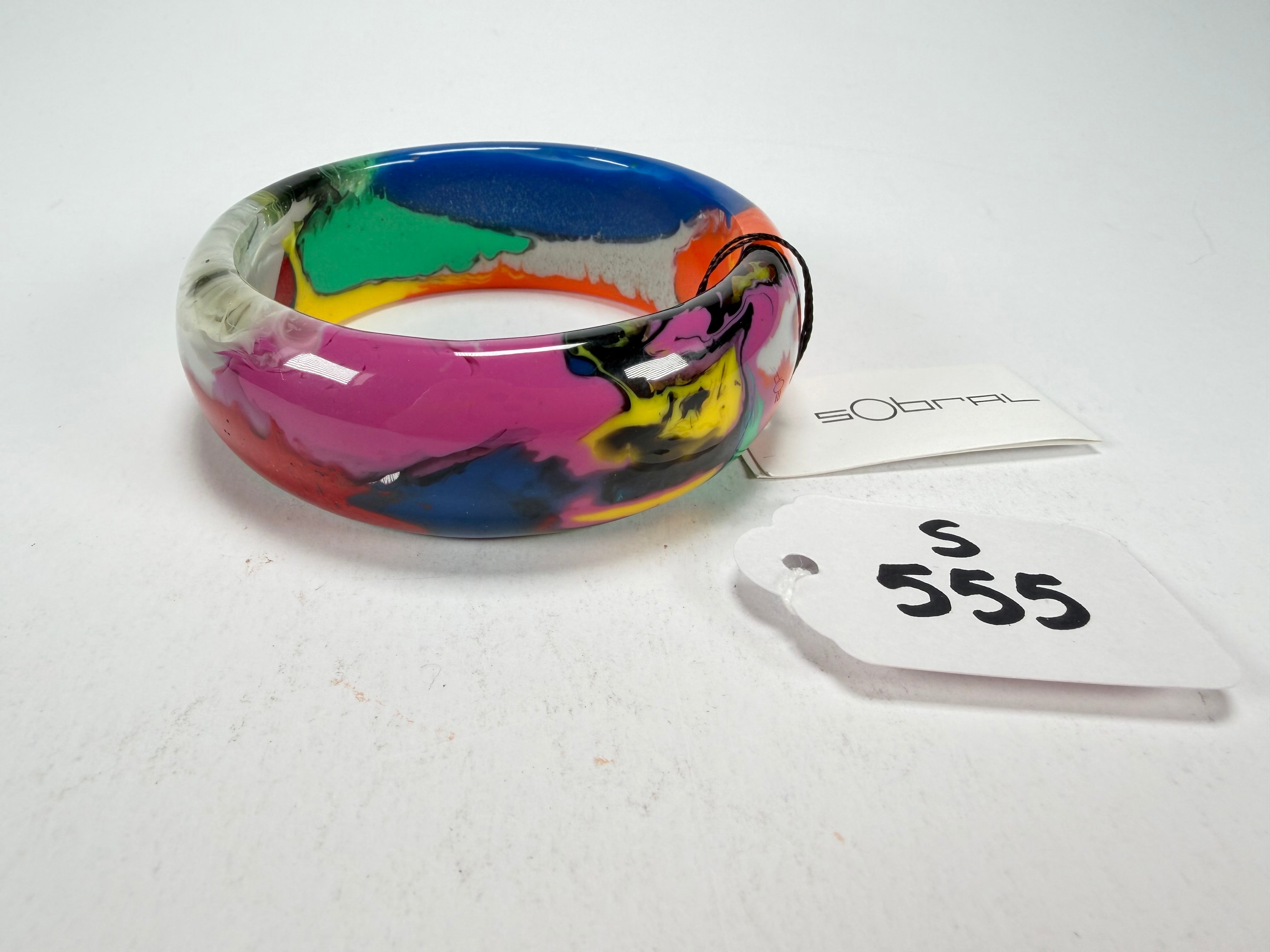 Sobral - Multi-Colour "PB24" Solid Resin Bangle ( 003813 )