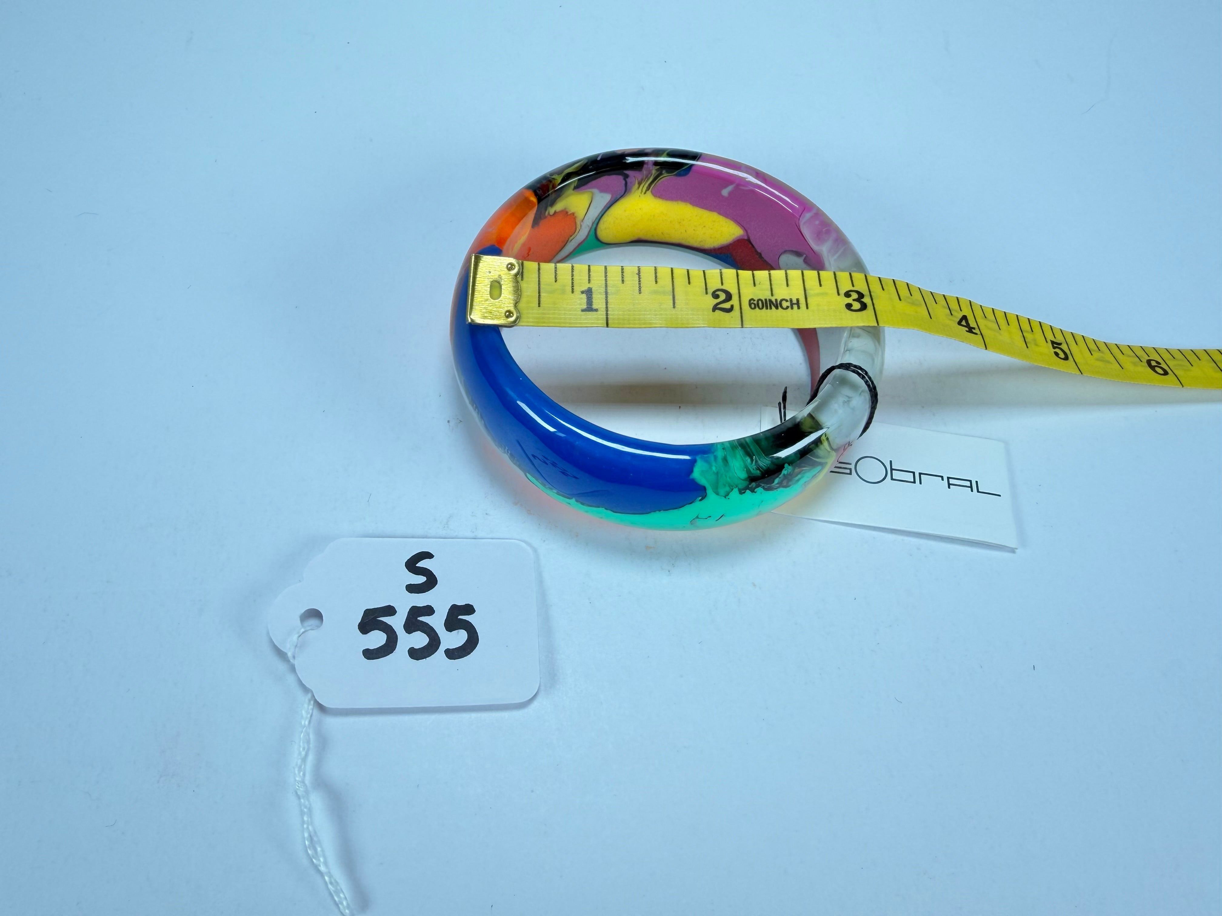 Sobral - Multi-Colour "PB24" Solid Resin Bangle ( 003813 )