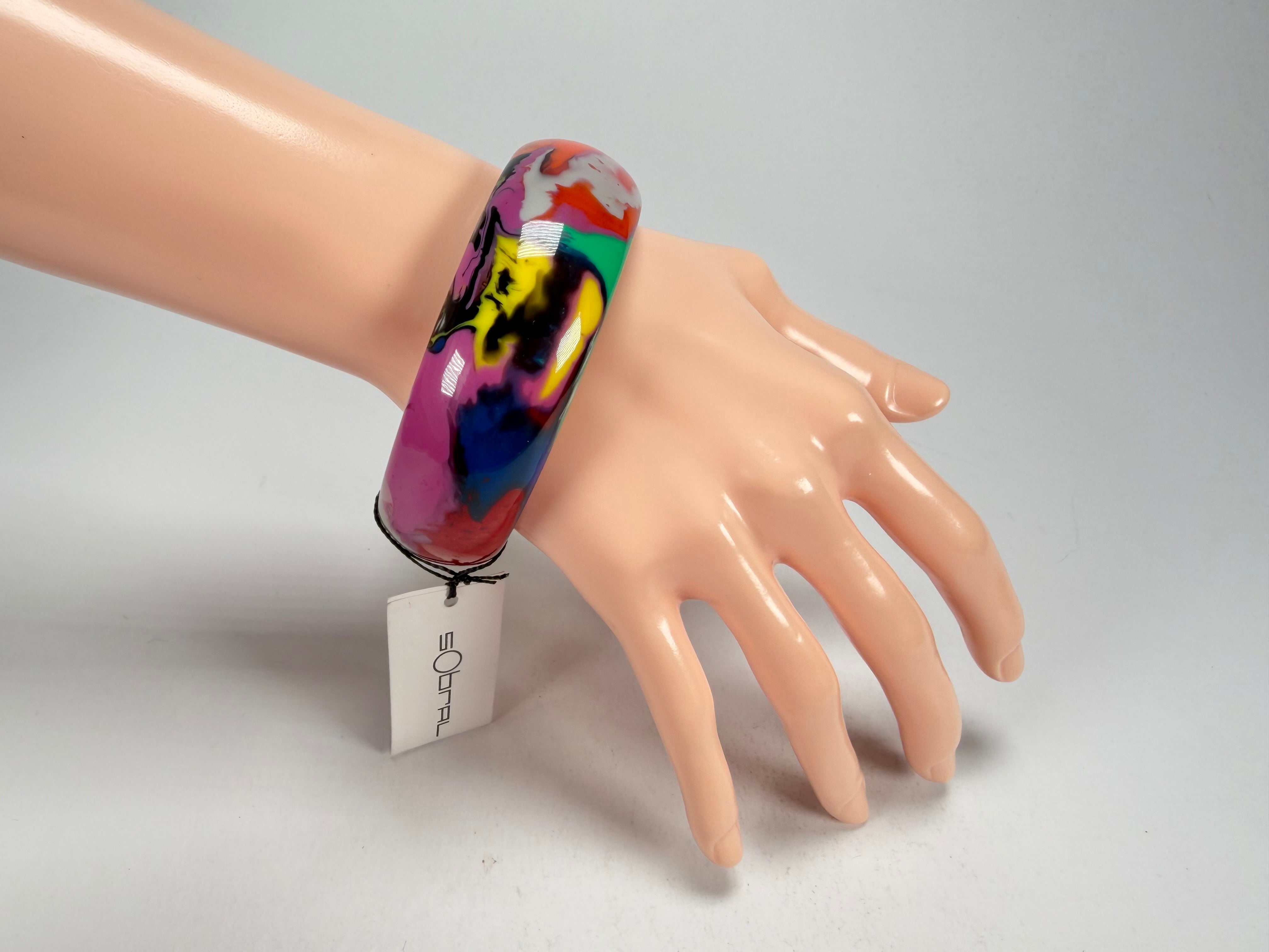 Sobral - Multi-Colour "PB24" Solid Resin Bangle ( 003813 )