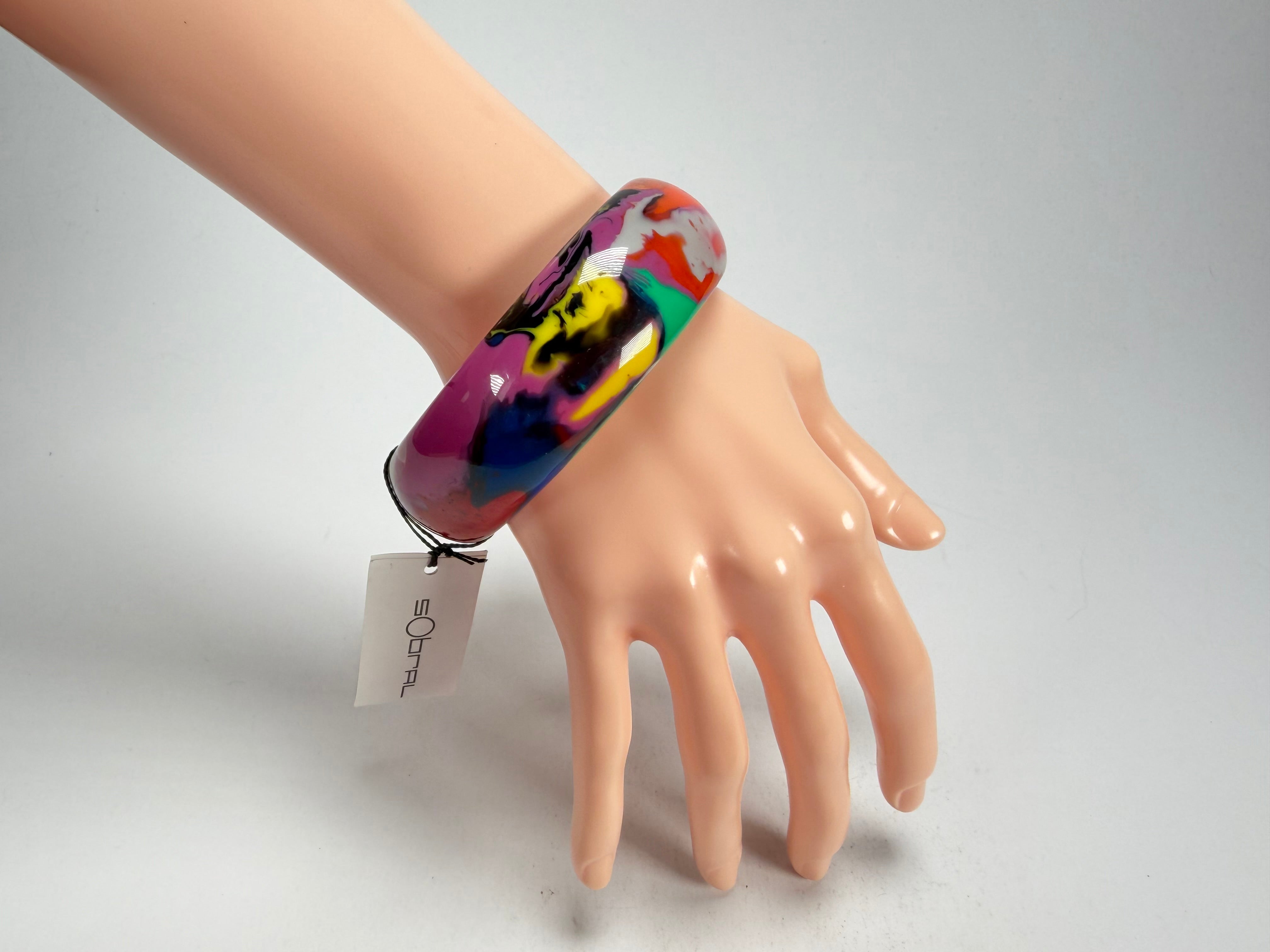 Sobral - Multi-Colour "PB24" Solid Resin Bangle ( 003813 )