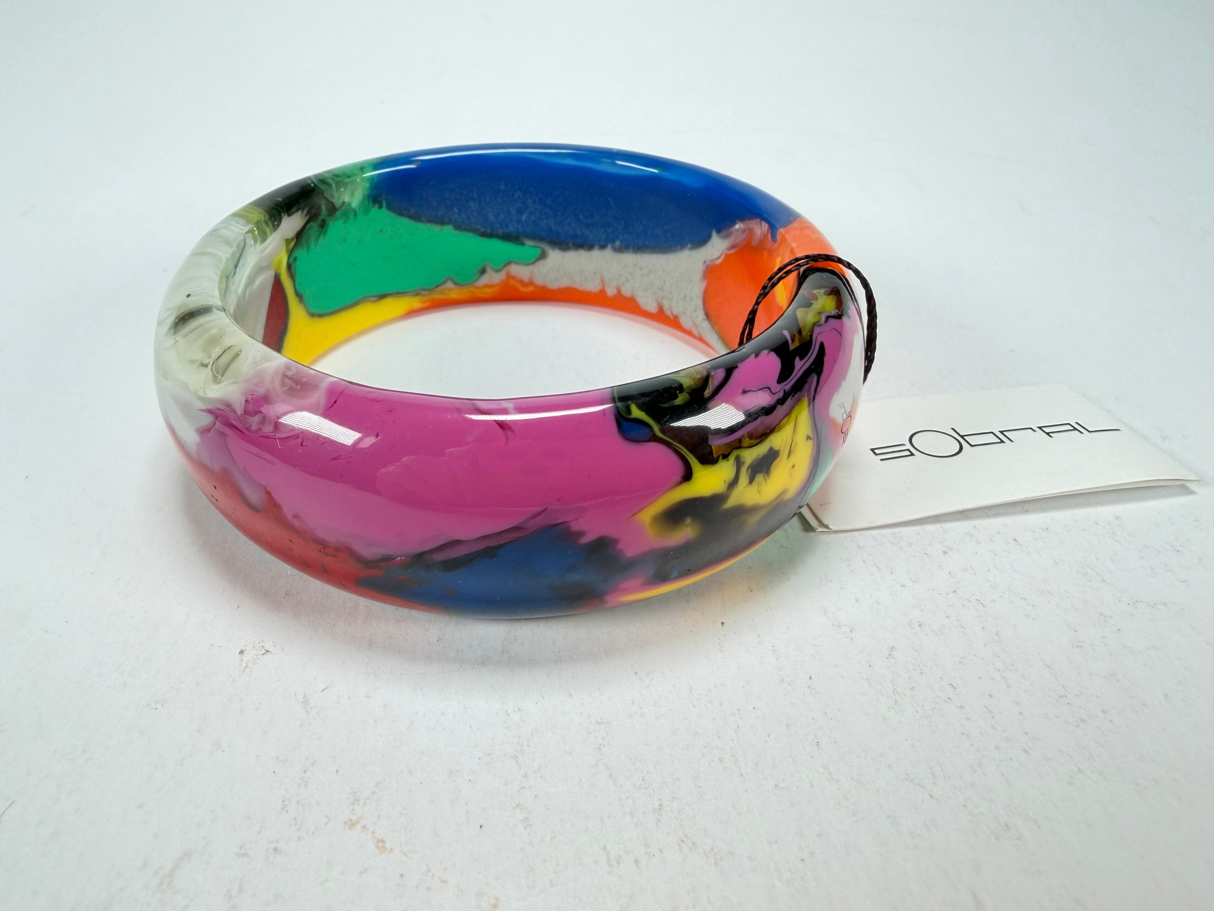 Sobral - Multi-Colour "PB24" Solid Resin Bangle ( 003813 )