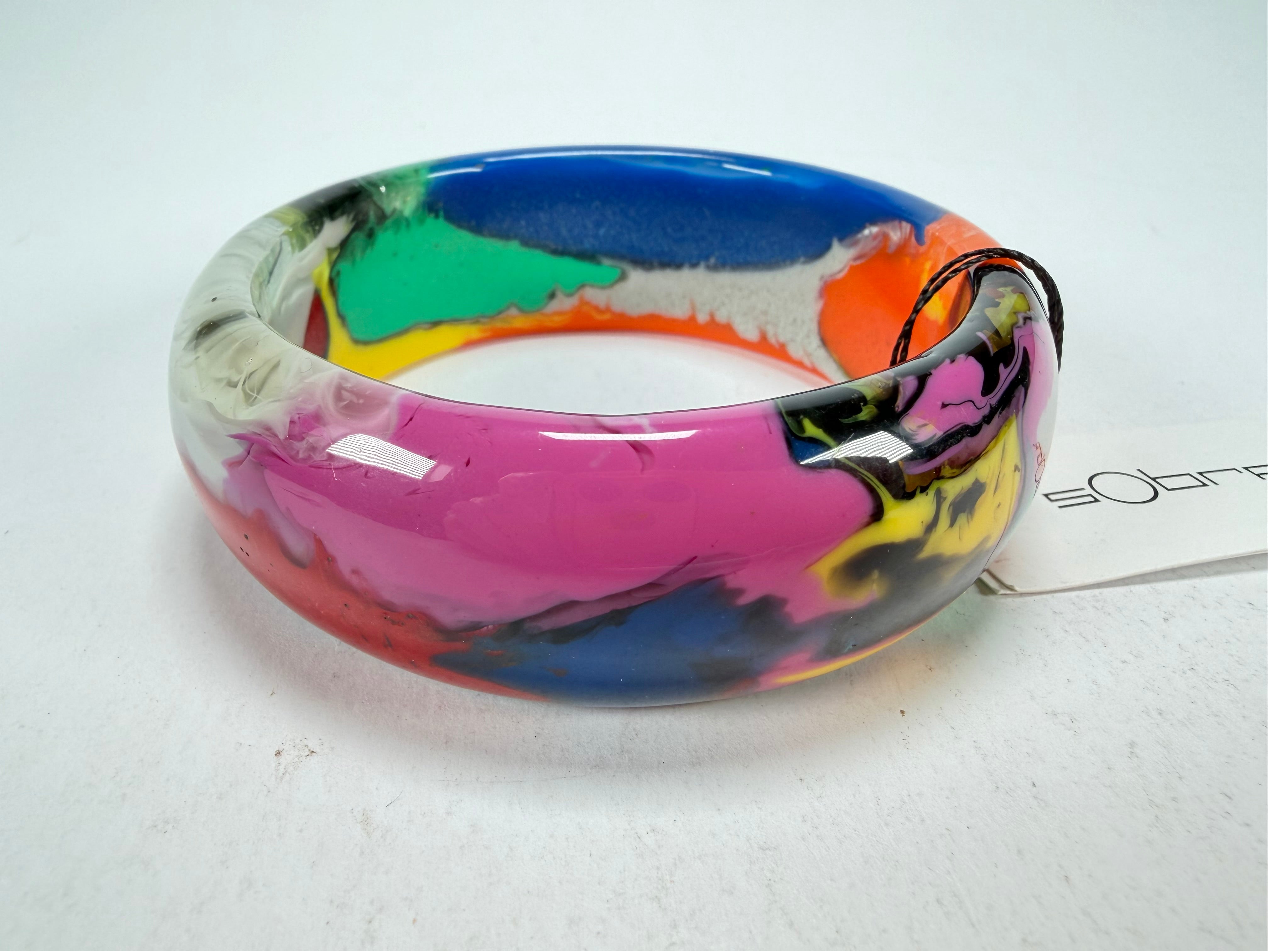 Sobral - Multi-Colour "PB24" Solid Resin Bangle ( 003813 )