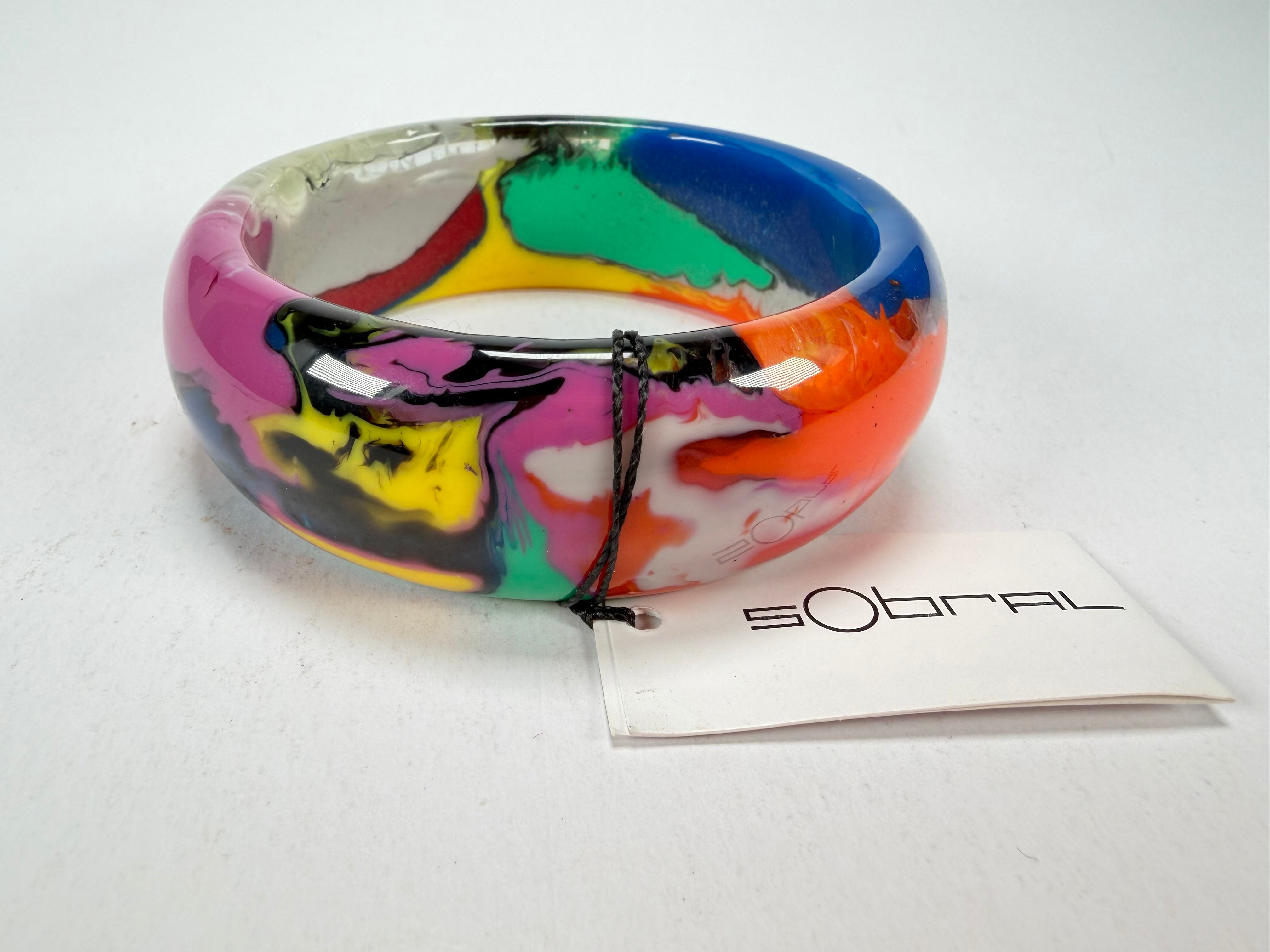 Sobral - Multi-Colour "PB24" Solid Resin Bangle ( 003813 )