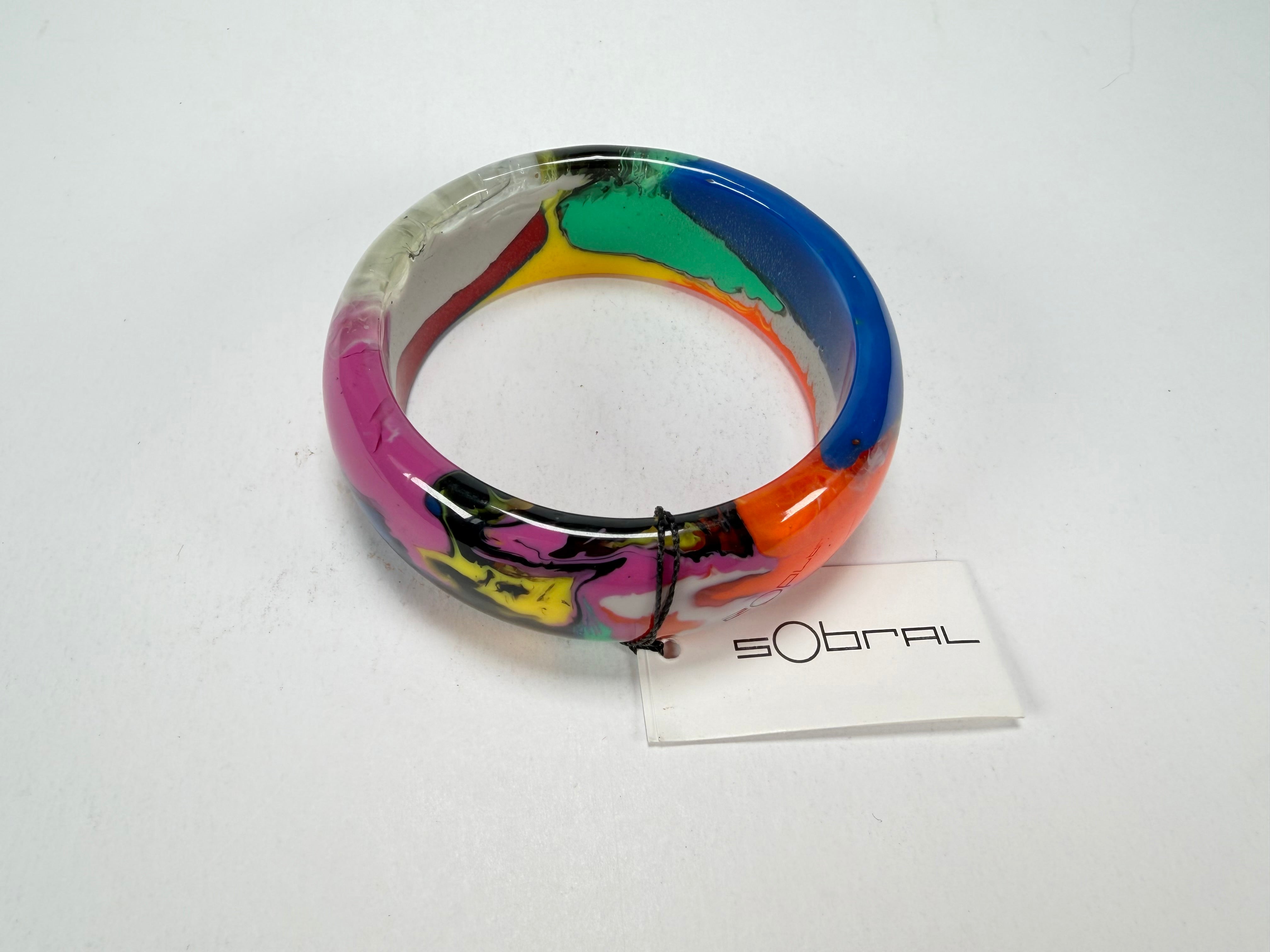 Sobral - Multi-Colour "PB24" Solid Resin Bangle ( 003813 )