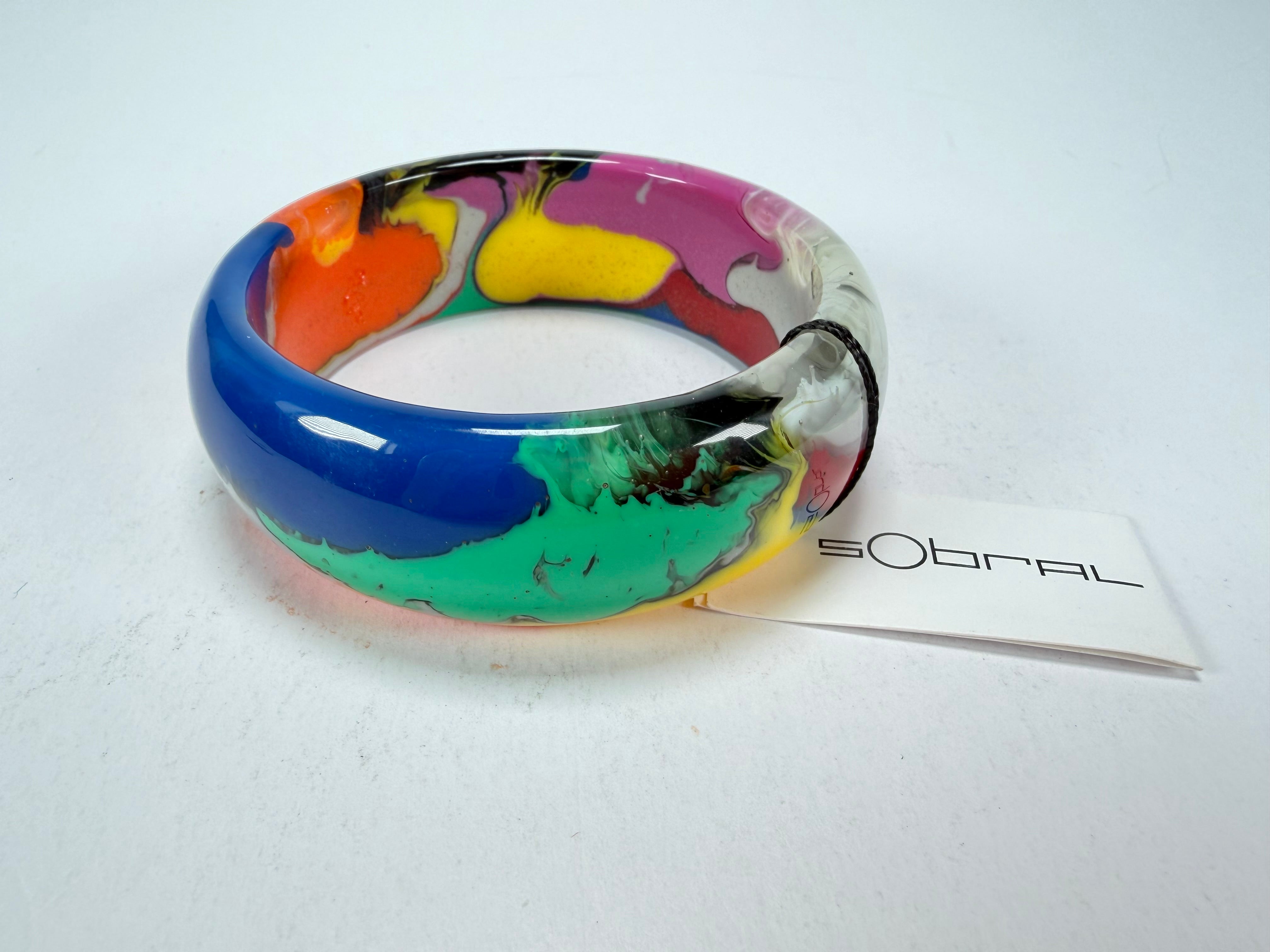 Sobral - Multi-Colour "PB24" Solid Resin Bangle ( 003813 )
