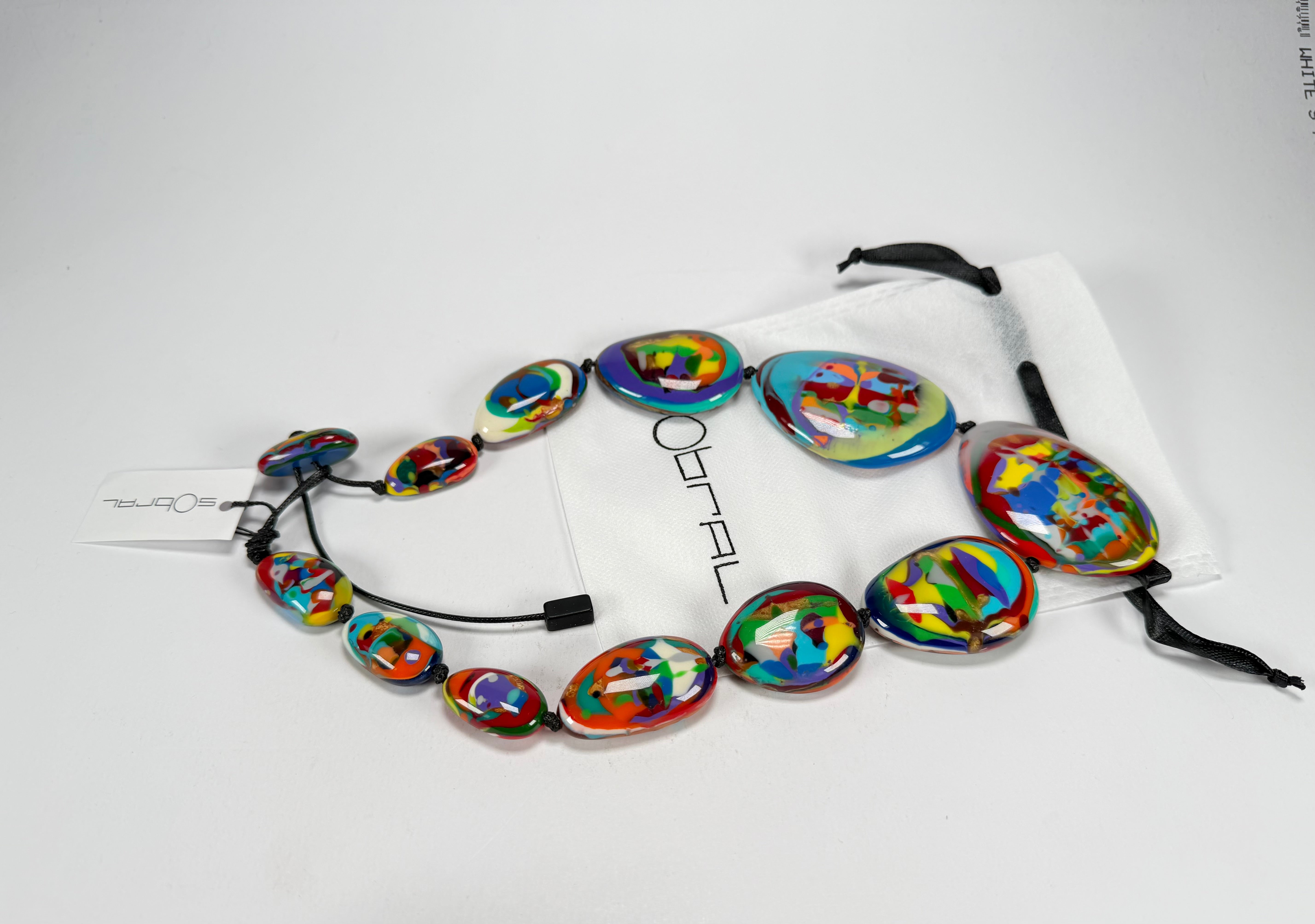Sobral - Multi-Colour "Gabriele K" Resin Necklace ( 003616 )
