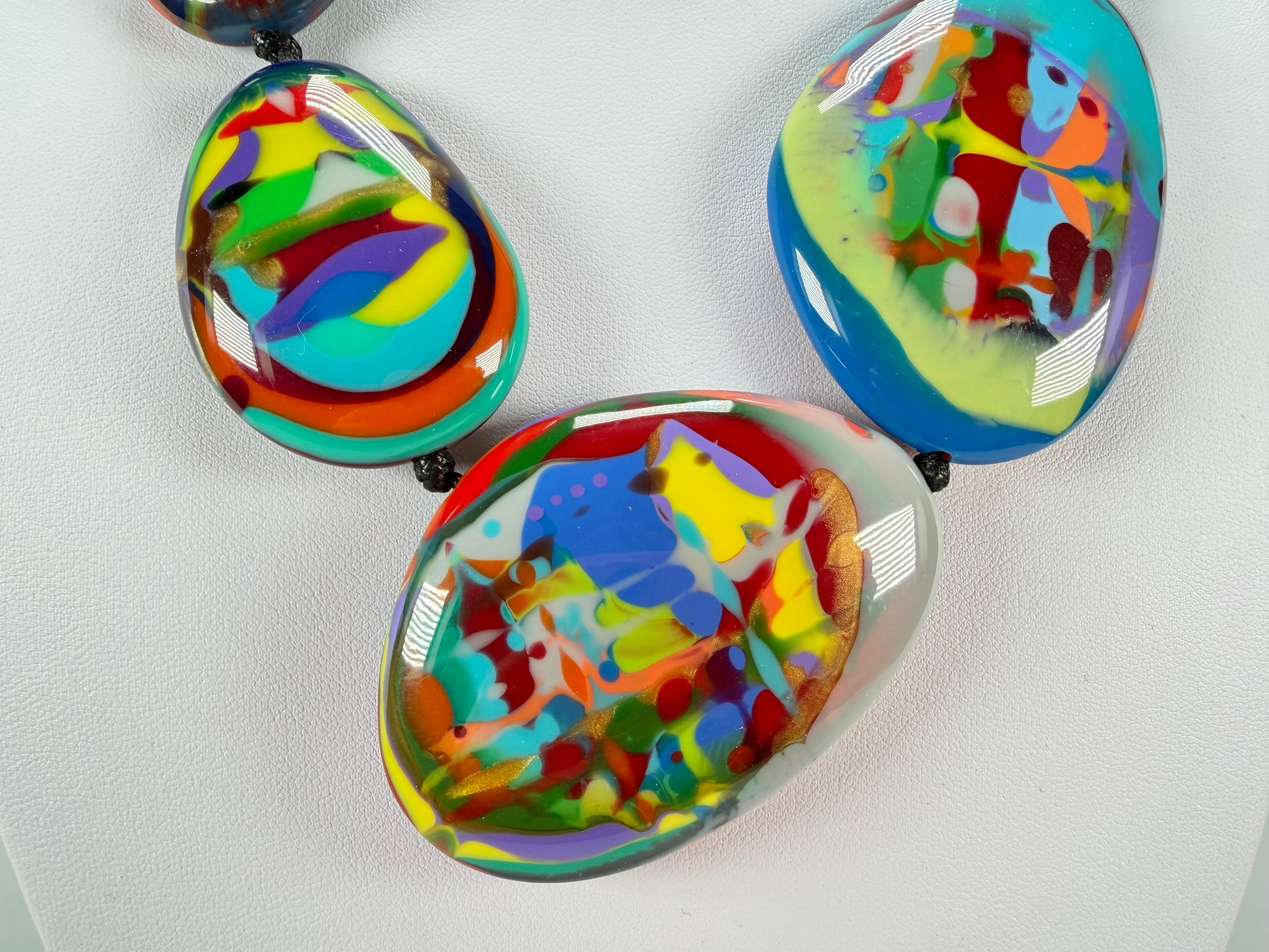 Sobral - Multi-Colour "Gabriele K" Resin Necklace ( 003616 )