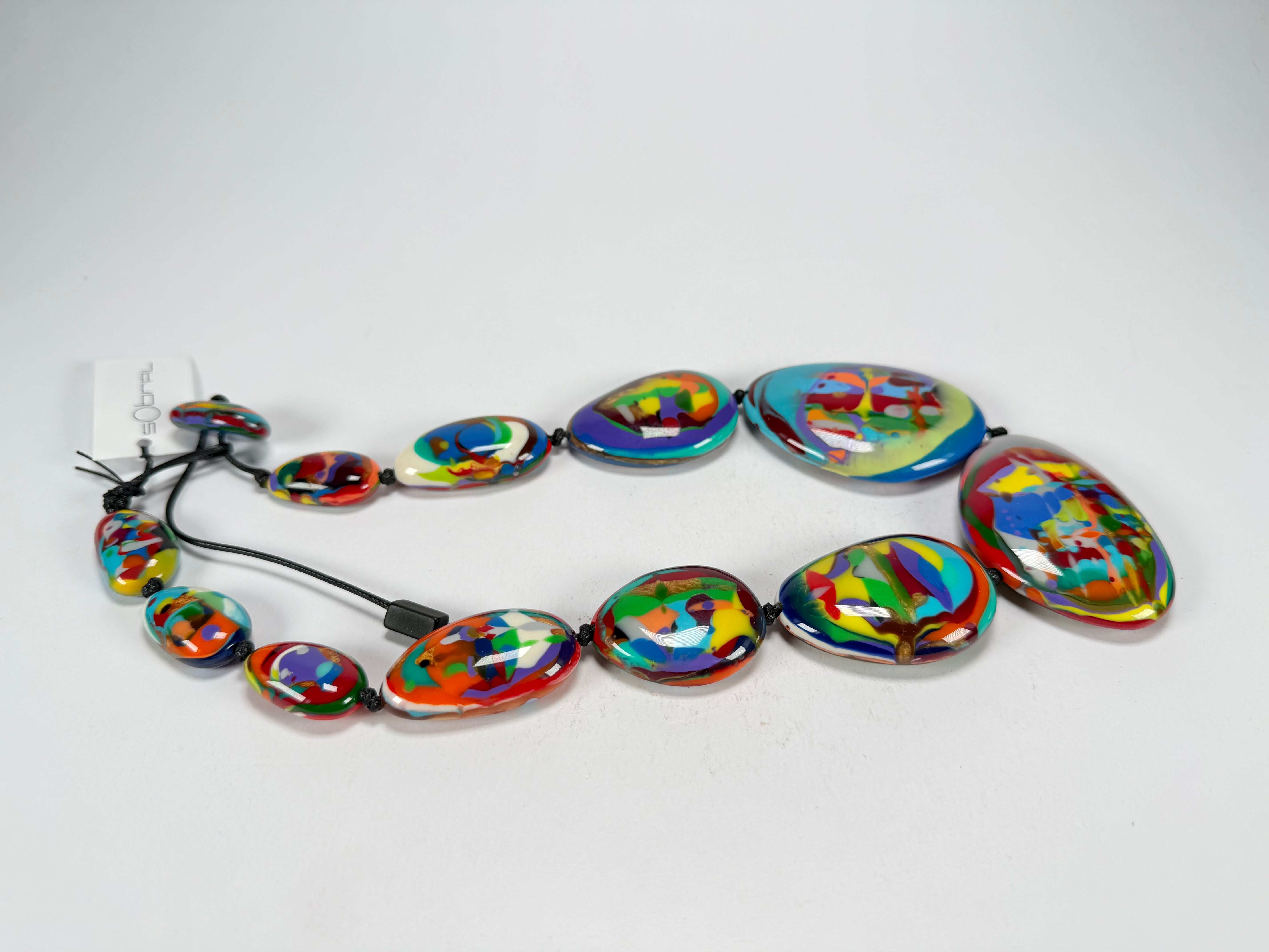 Sobral - Multi-Colour "Gabriele K" Resin Necklace ( 003616 )
